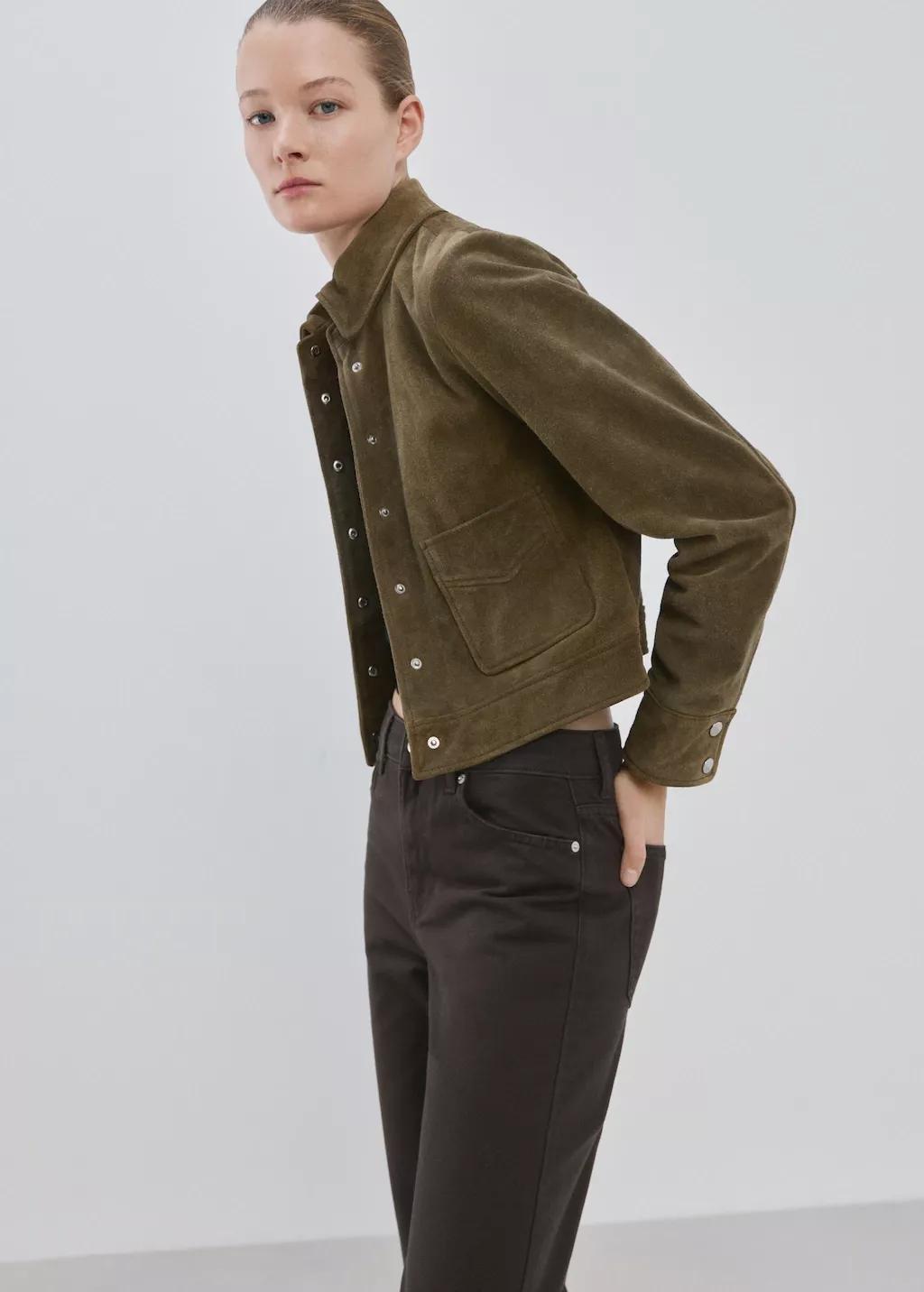 Brown Mid-Rise Straight Jeans, 0201_32, large image number 4