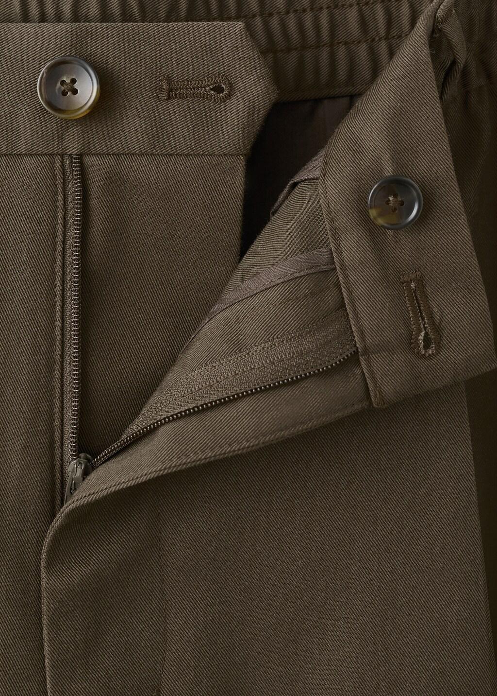 Brown Regular-Fit Pleated Trousers, Brown, large image number 1