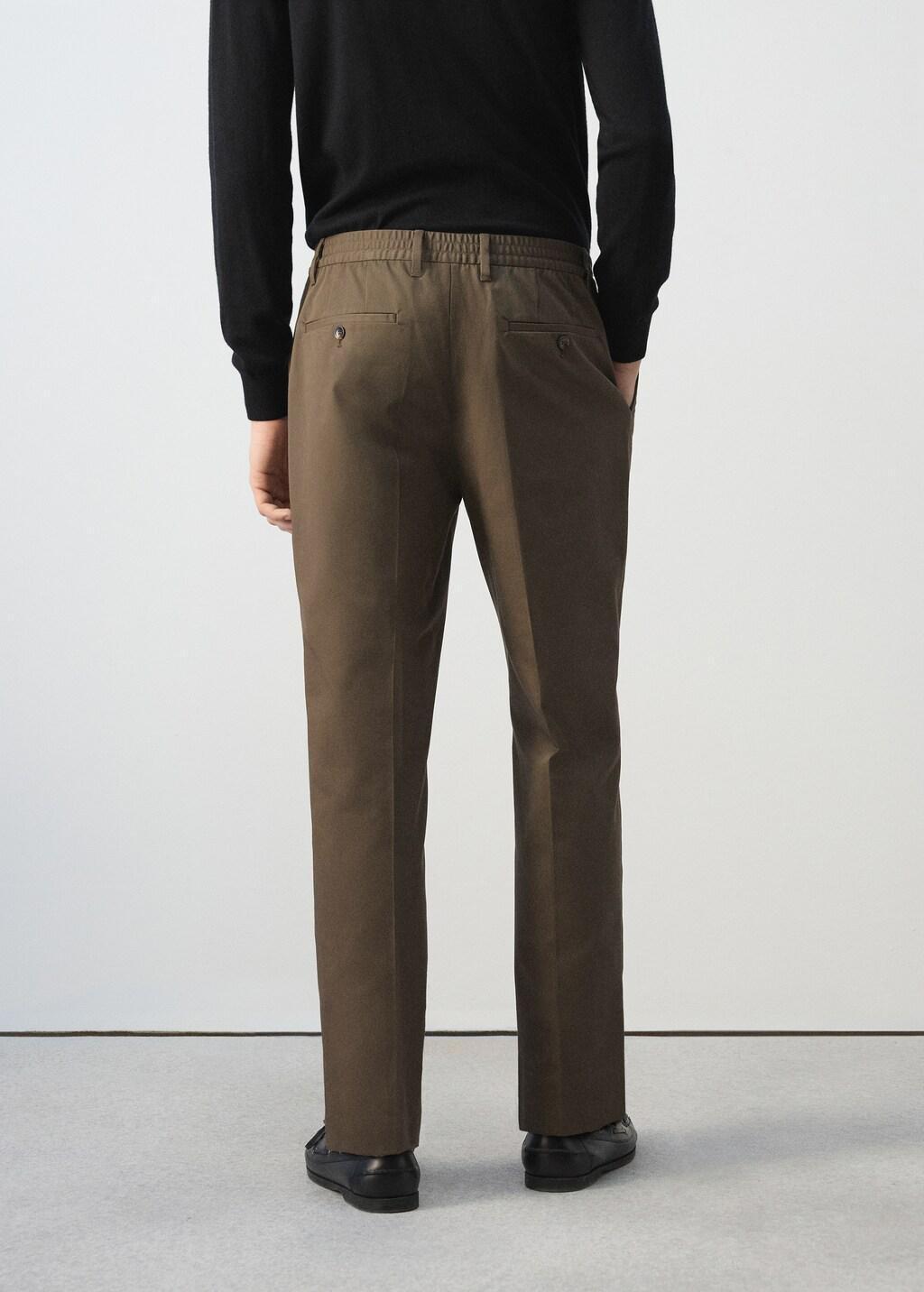 Brown Regular-Fit Pleated Trousers, 0201_30, medium