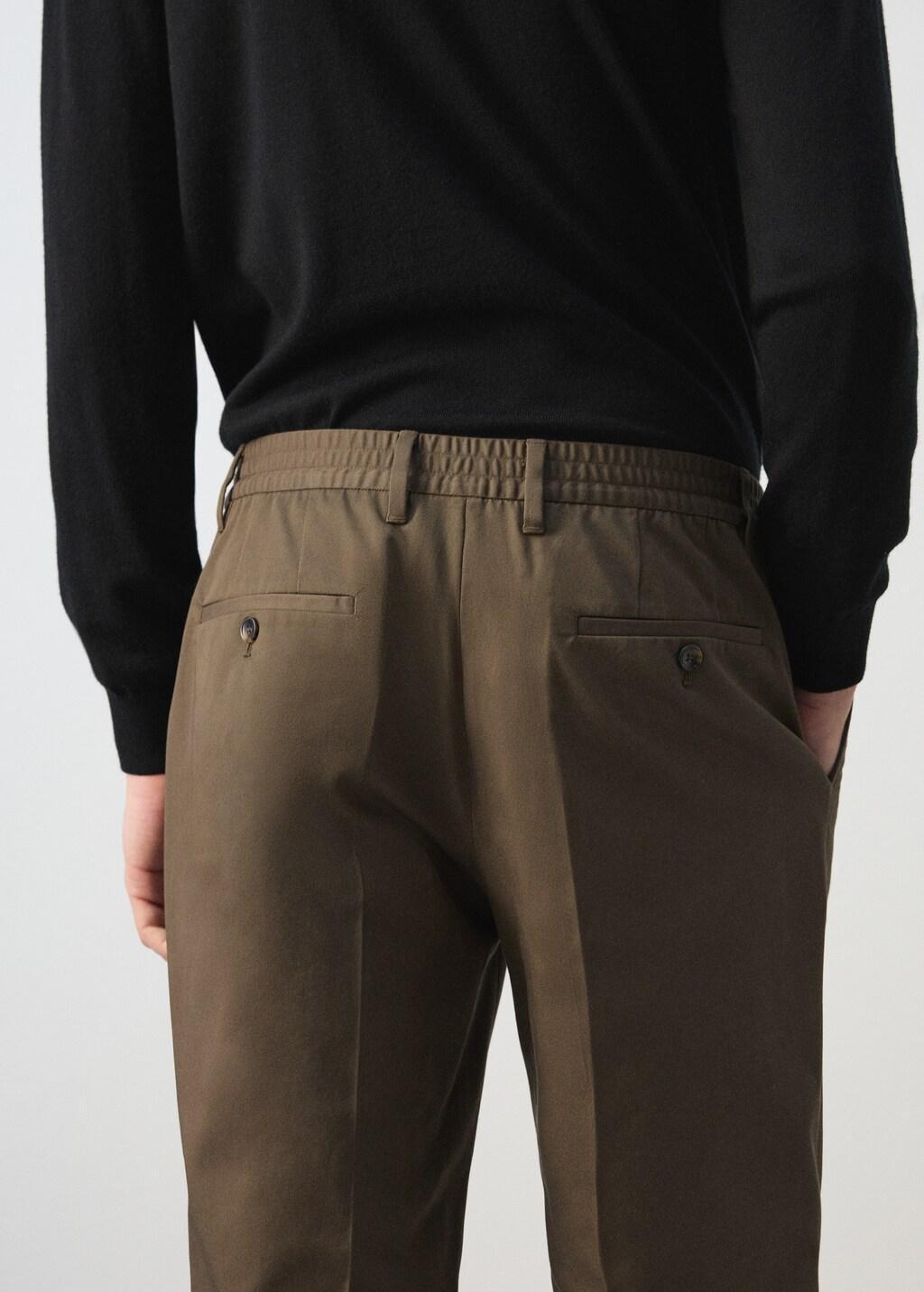 Brown Regular-Fit Pleated Trousers, Brown, large image number 6