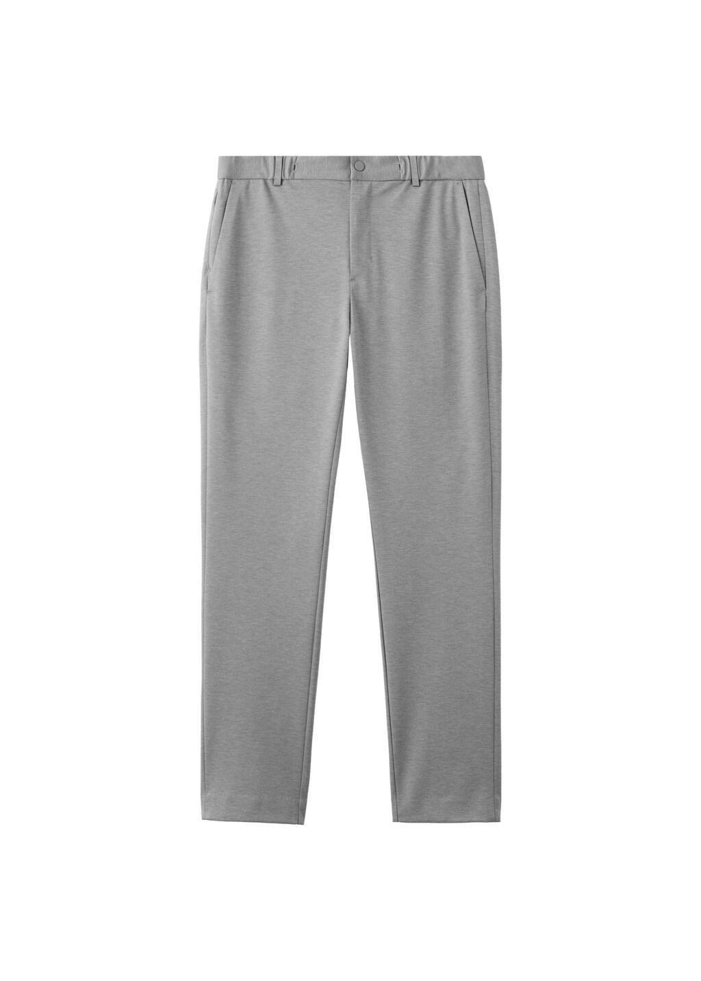 Grey Comfort Stretch Chino Trousers, Grey, large image number 6