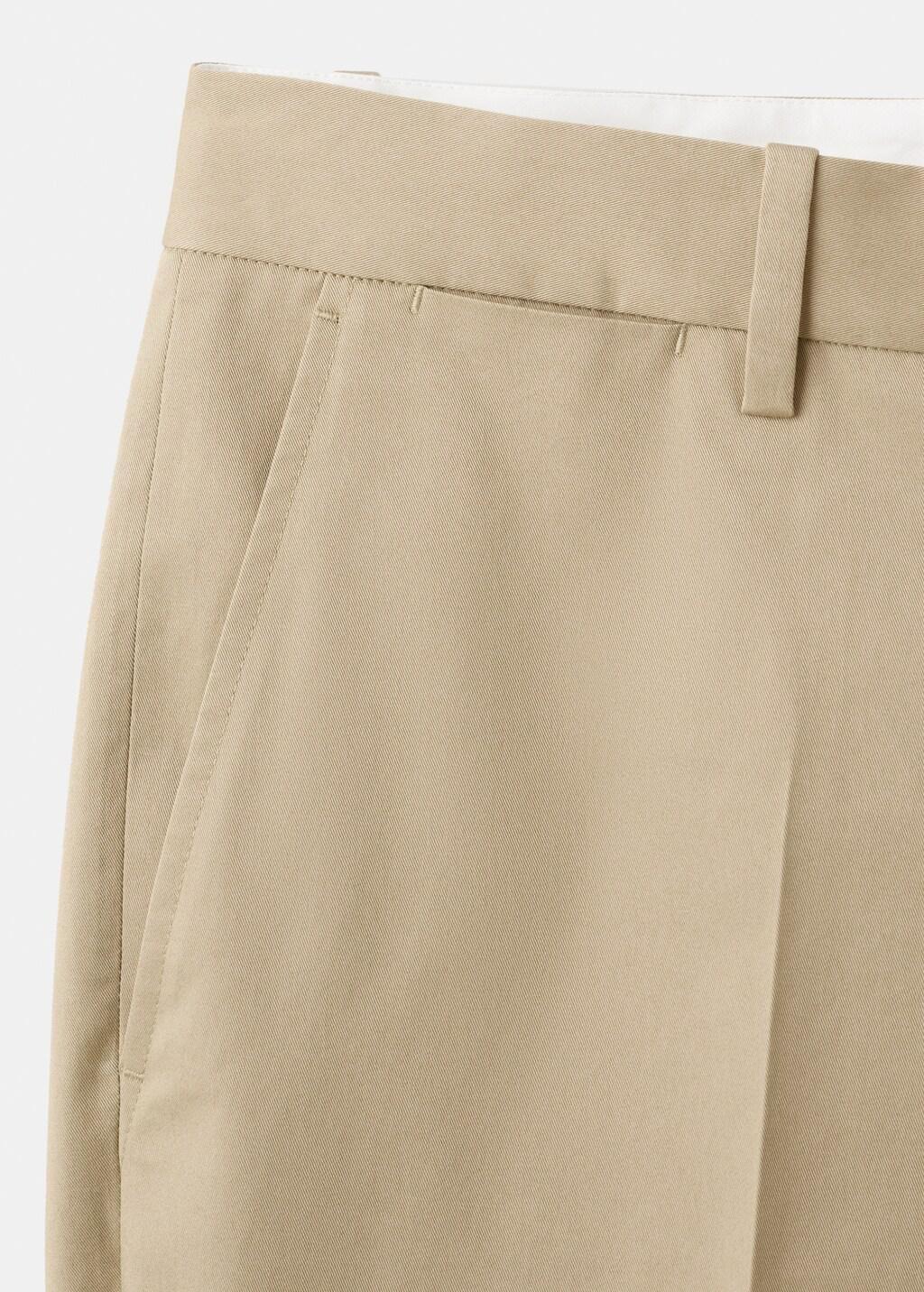 Beige Dublino Slim-Fit Chino Trousers, Light Beige, large image number 1