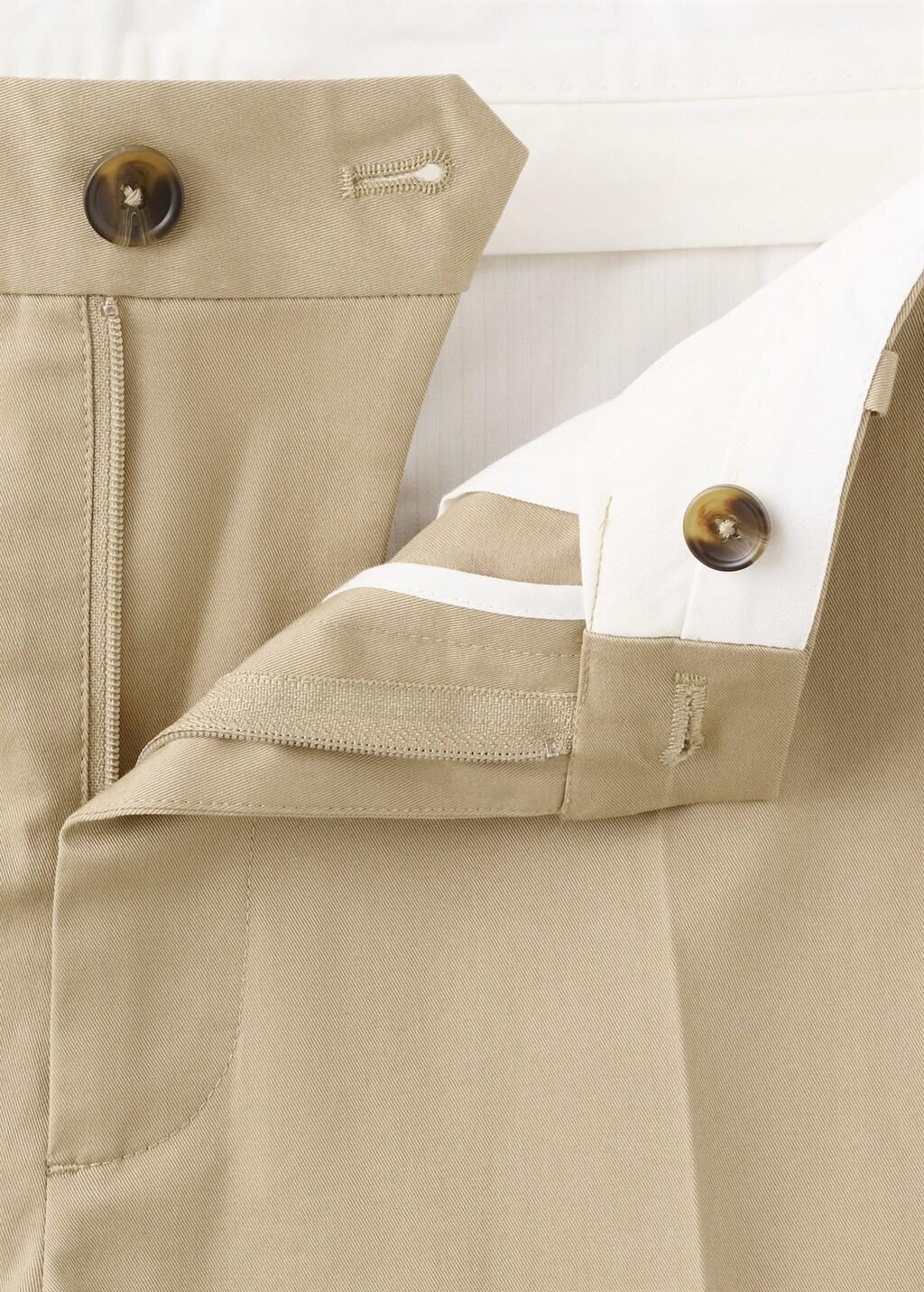 Beige Dublino Slim-Fit Chino Trousers, Light Beige, large image number 5