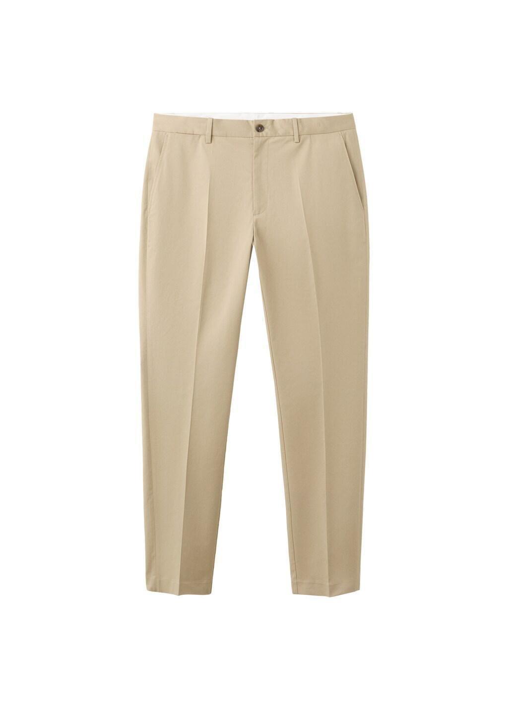 Beige Dublino Slim-Fit Chino Trousers, Light Beige, large image number 7