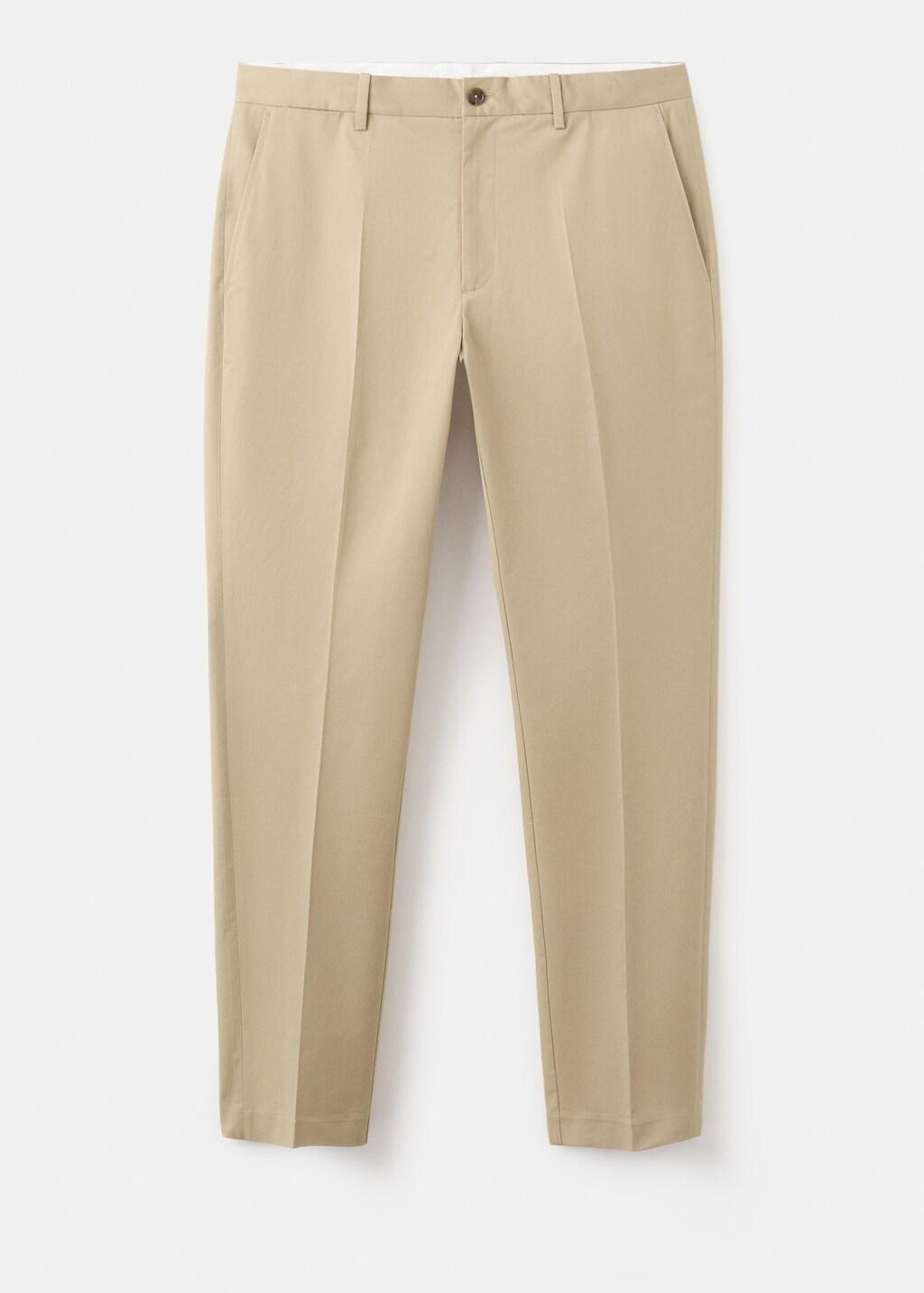 Beige Dublino Slim-Fit Chino Trousers, Light Beige, large image number 8