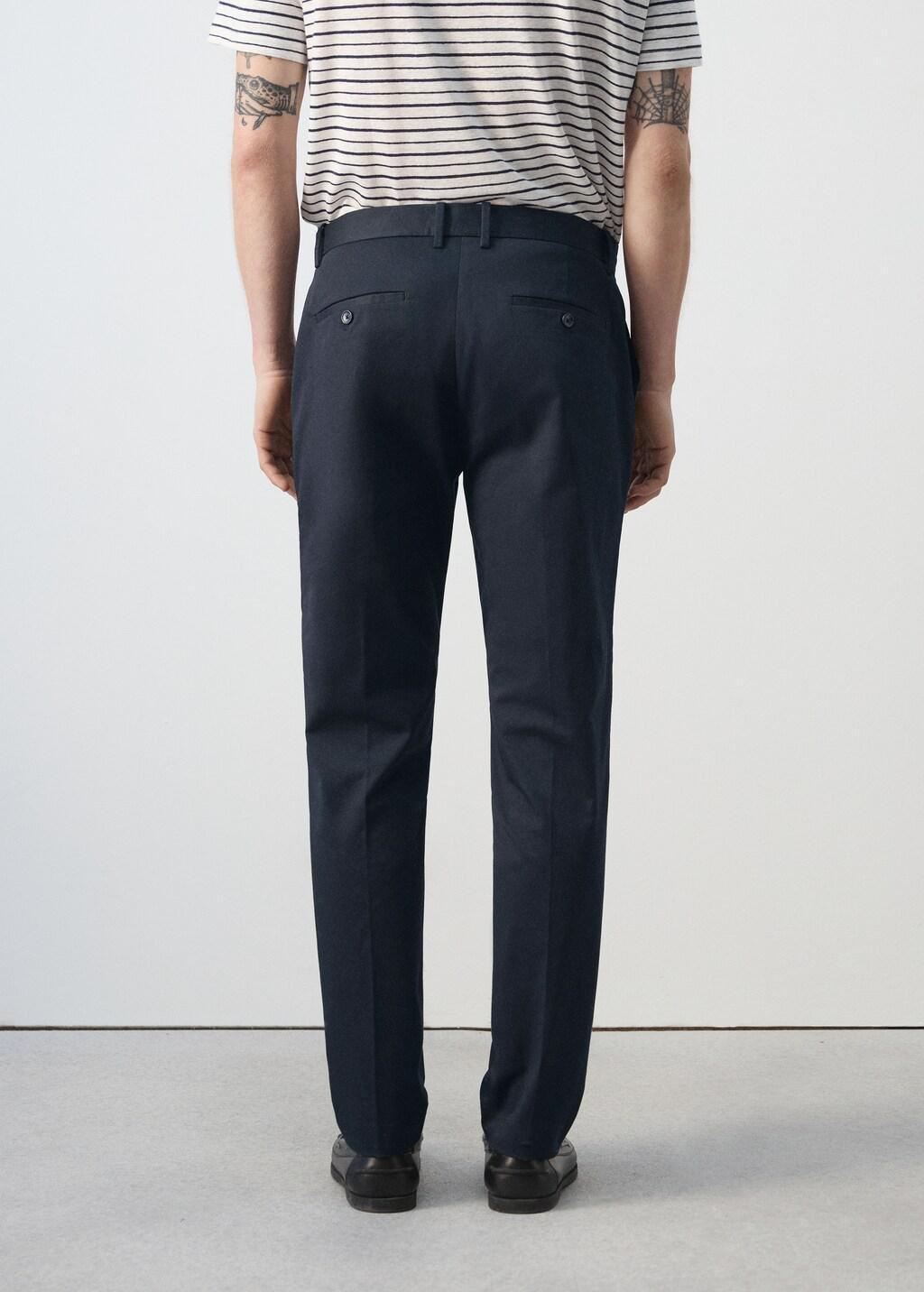Navy Dublino Slim-Fit Chino Trousers, Navy, large image number 2