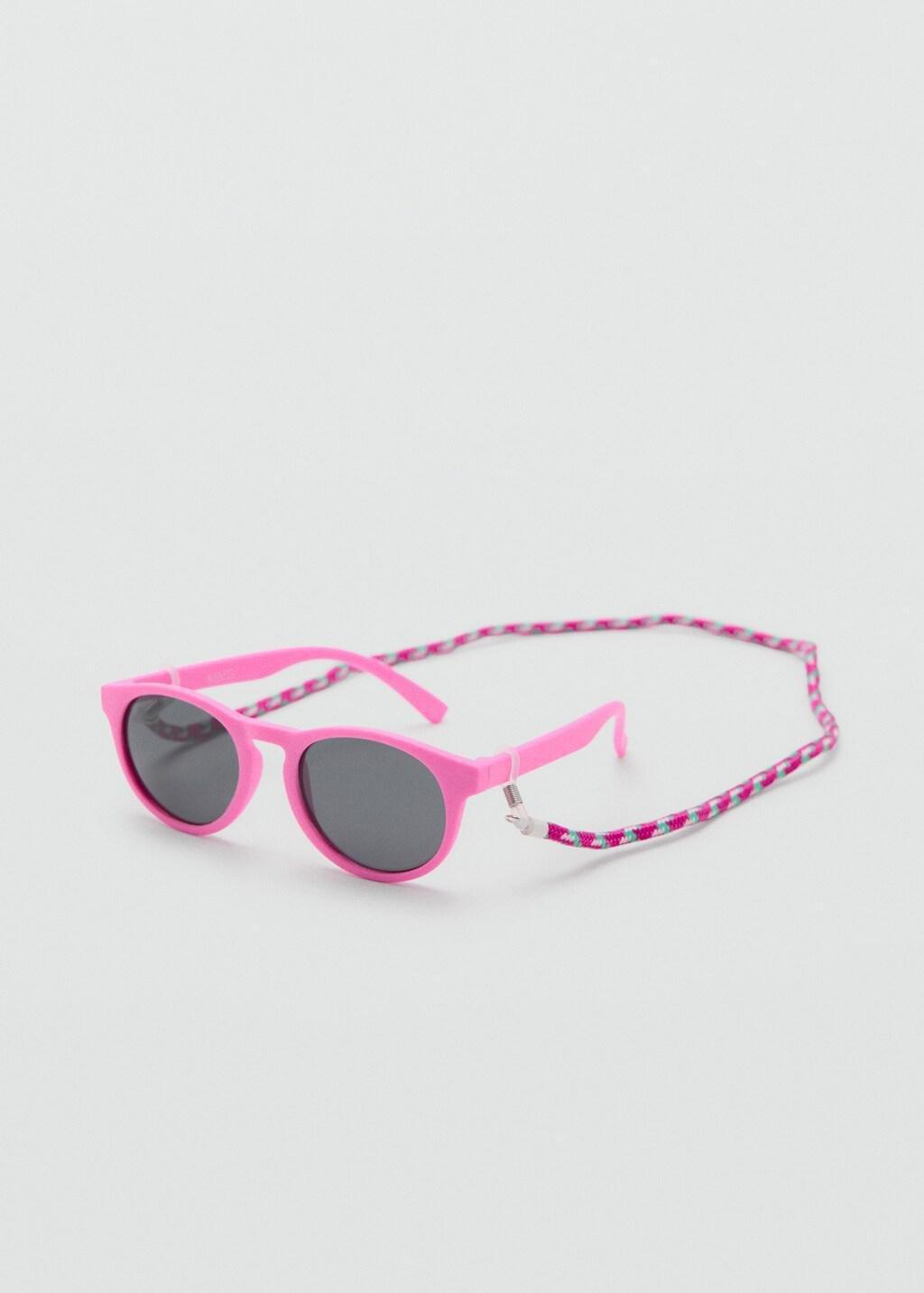 Pink Rounded Frame Sunglasses, Kids Girls, No Colour, large image number 0