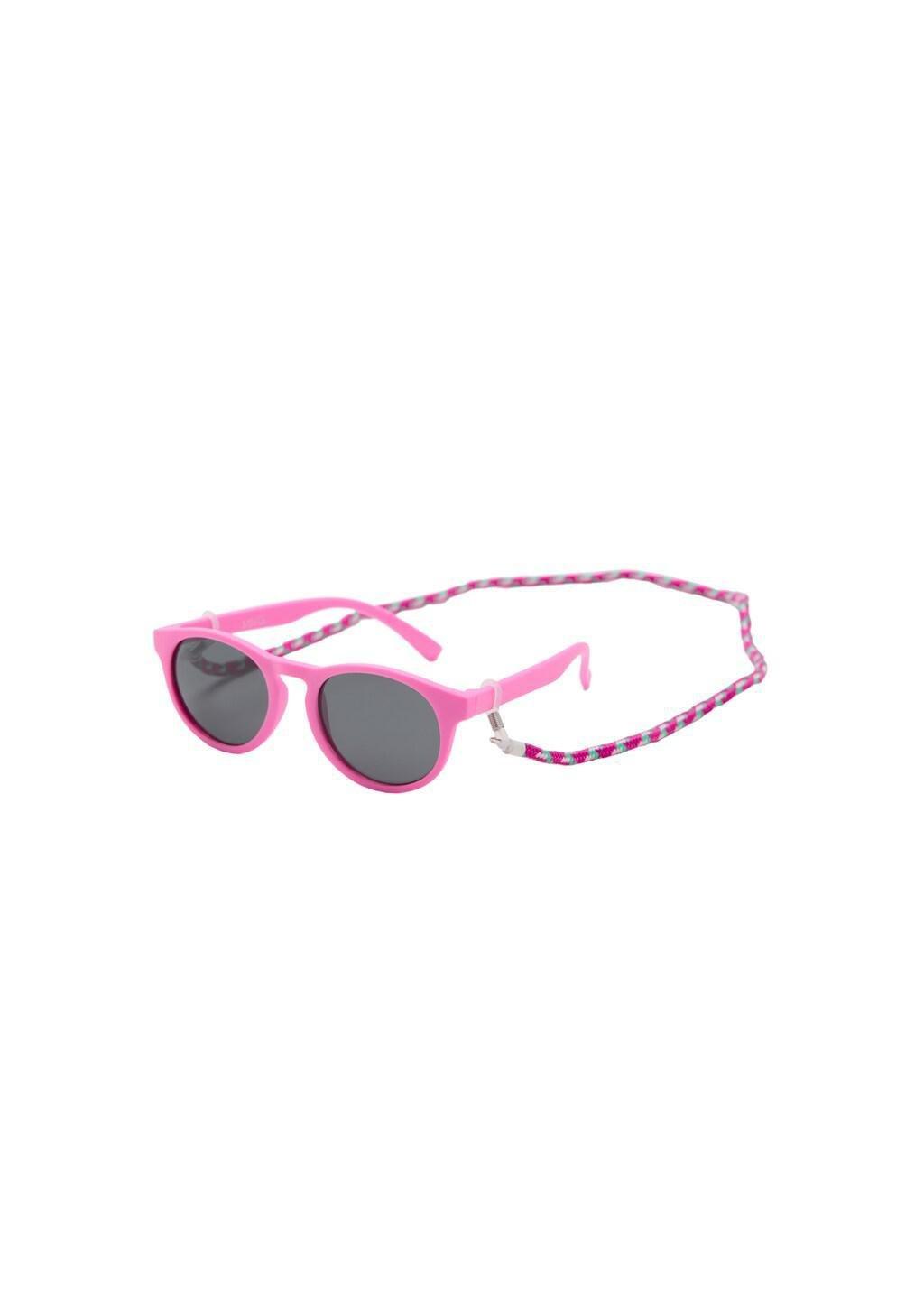 Pink Rounded Frame Sunglasses, Kids Girls, No Colour, large image number 2