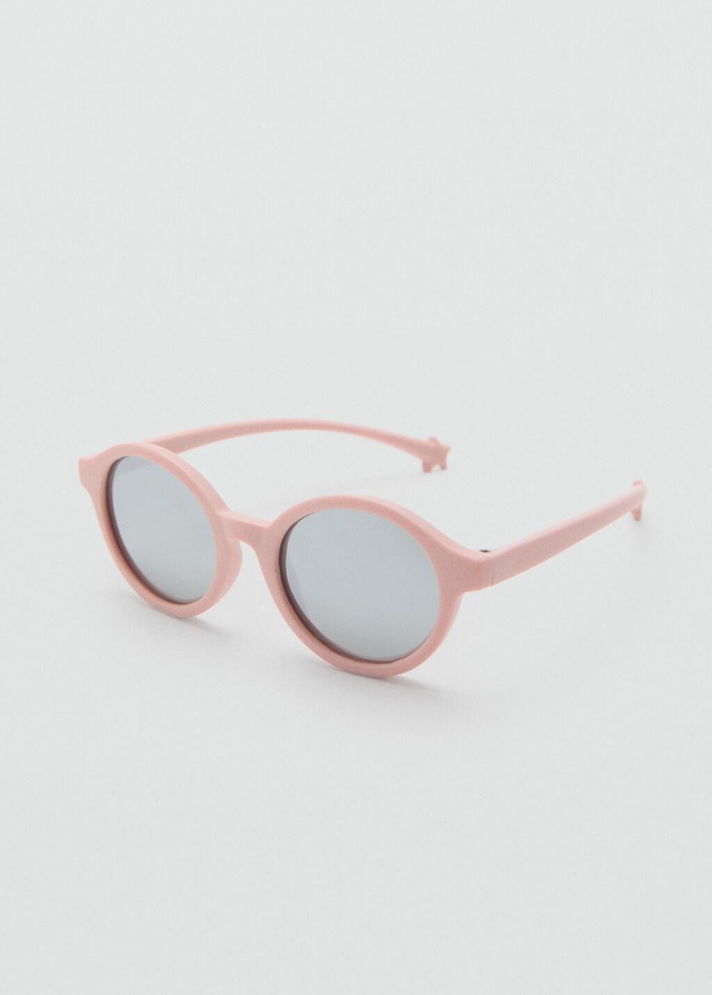 Pink Rounded Frame Sunglasses, Baby Girls, Light-Pastel Pink, large image number 0