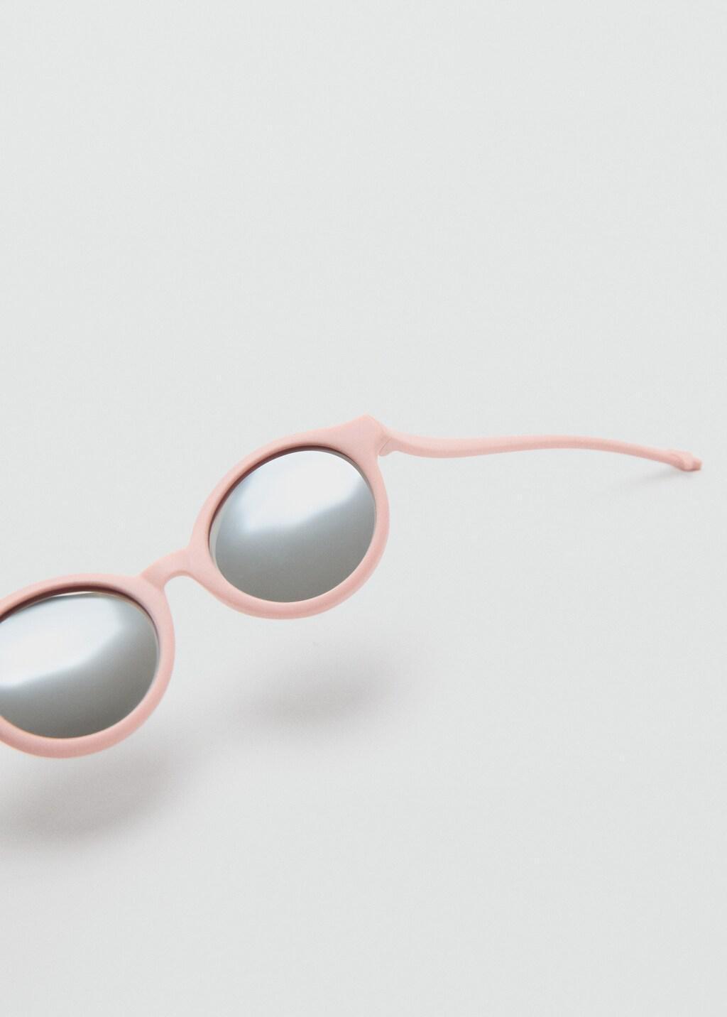 Pink Rounded Frame Sunglasses, Baby Girls, Light-Pastel Pink, large image number 1