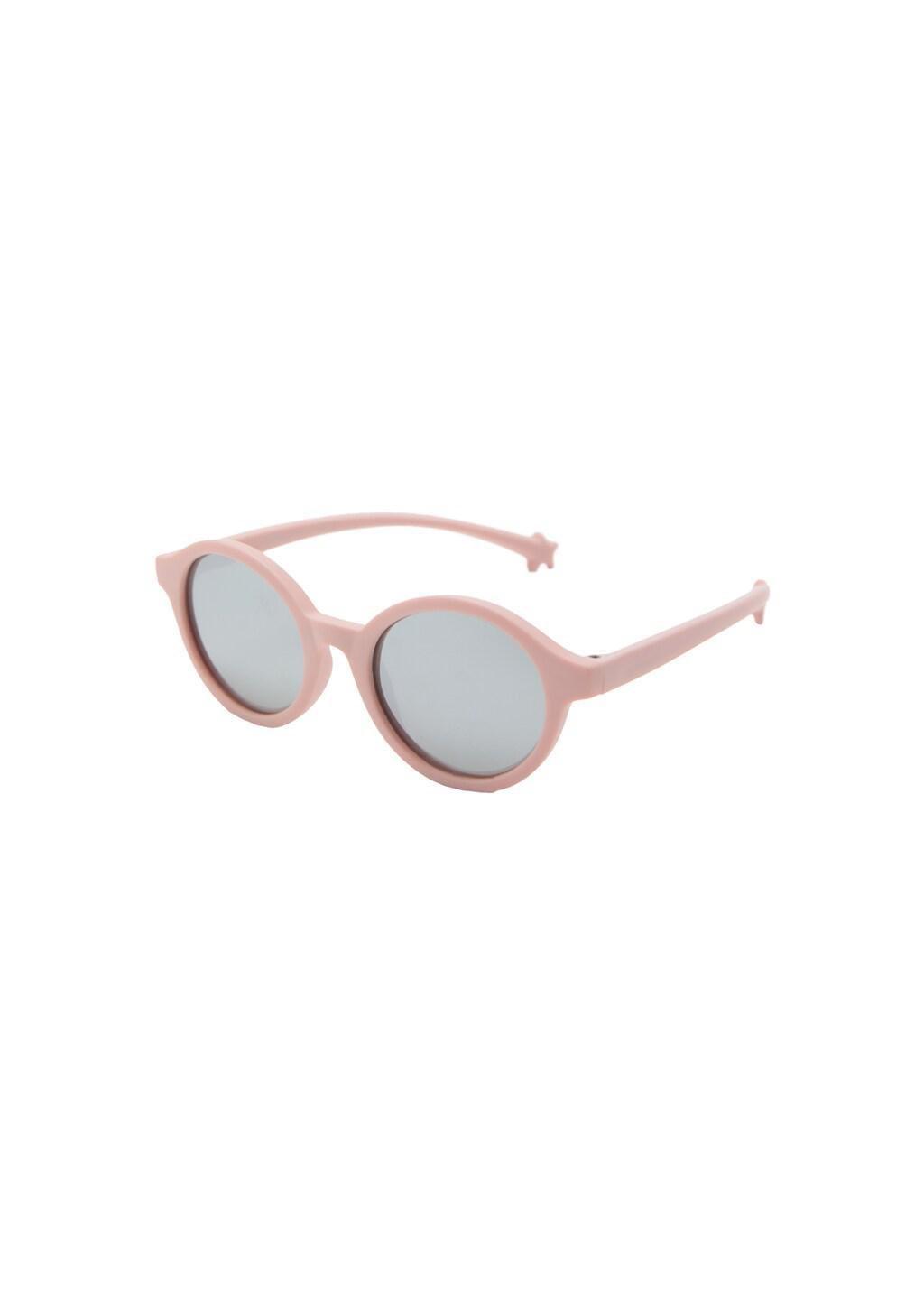 Pink Rounded Frame Sunglasses, Baby Girls, Light-Pastel Pink, large image number 2