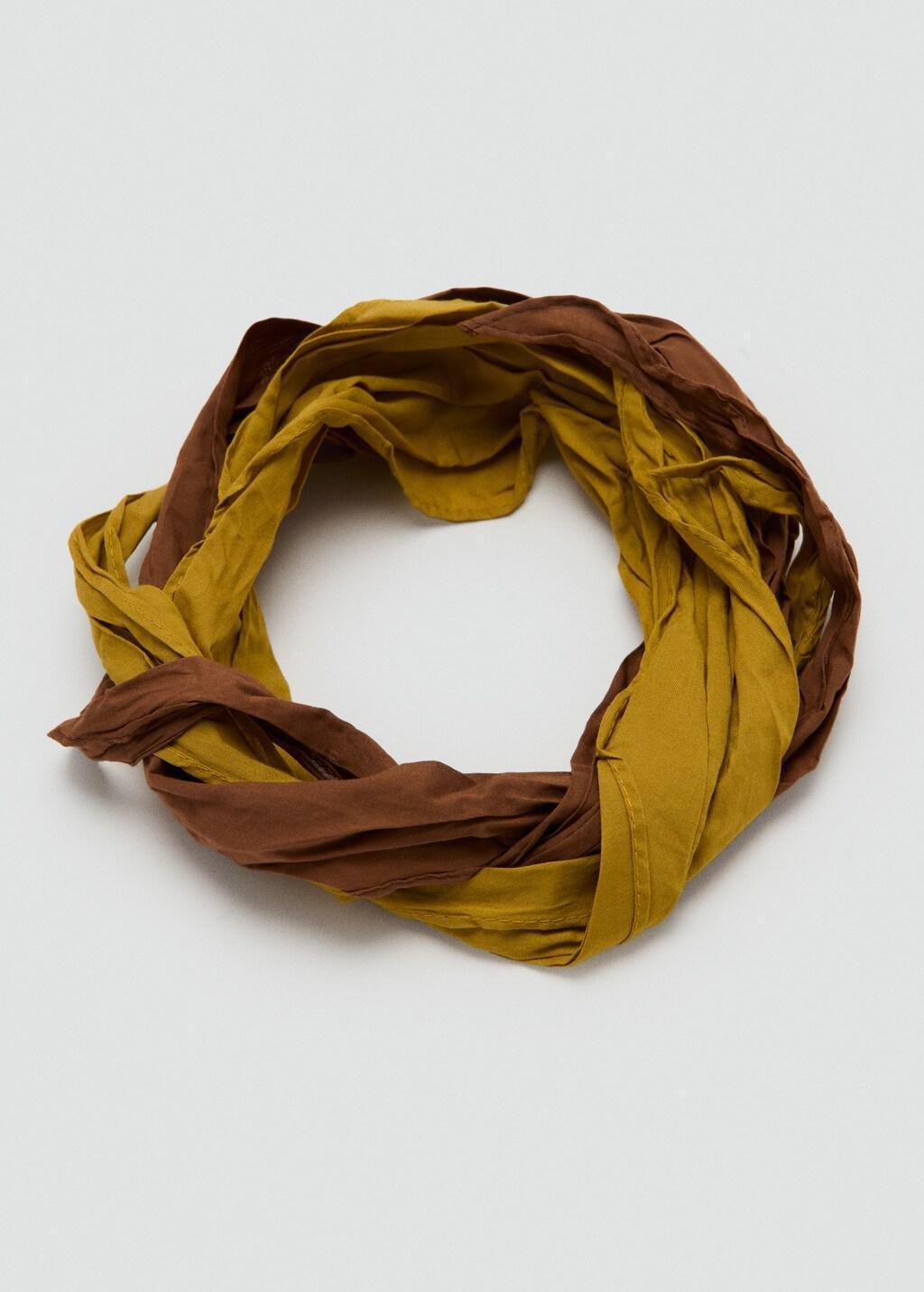 Brown Combined Scarves, Set Of 2, Brown, medium