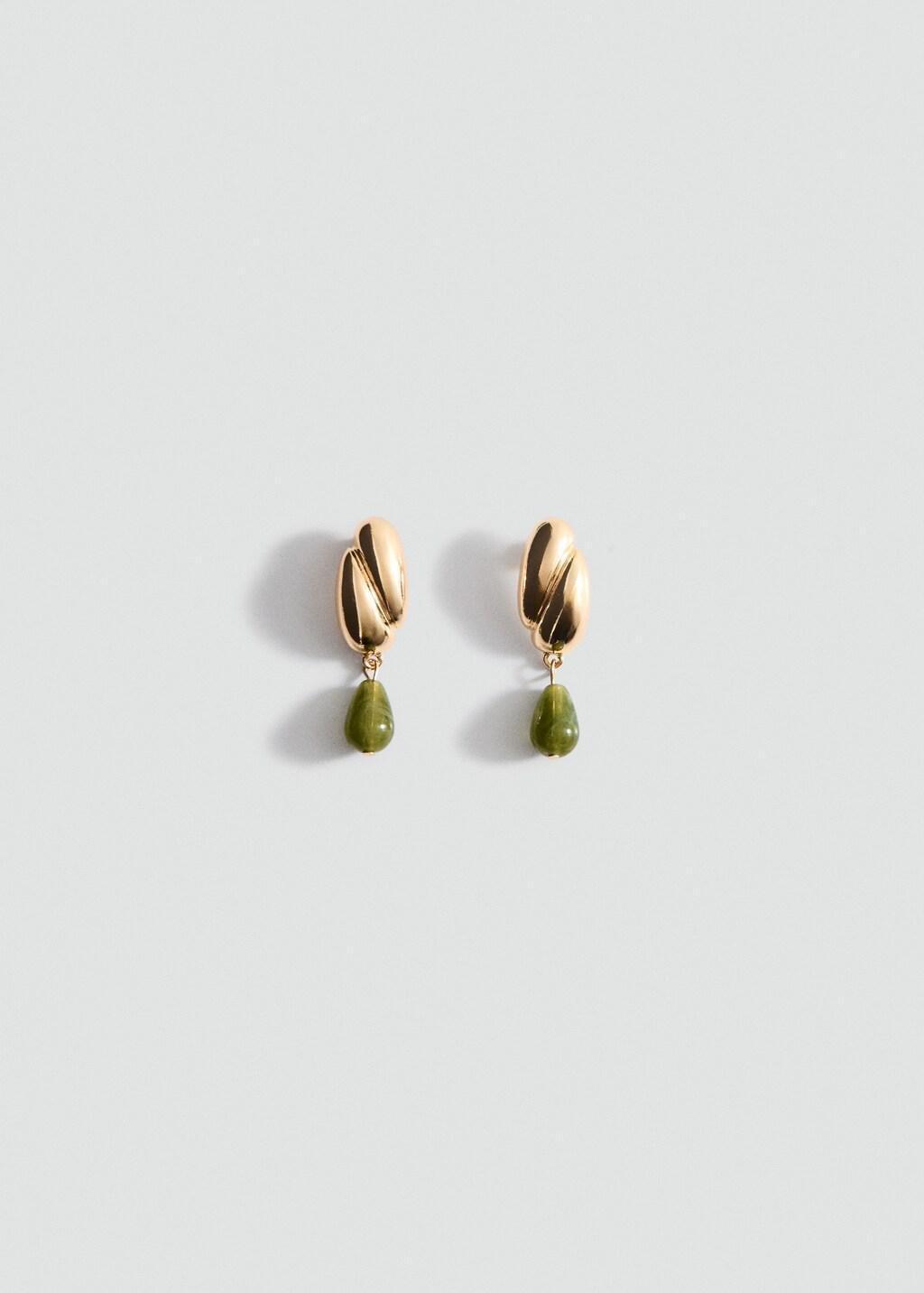 Gold Combined Long Earrings, 0201_OR, large image number 2