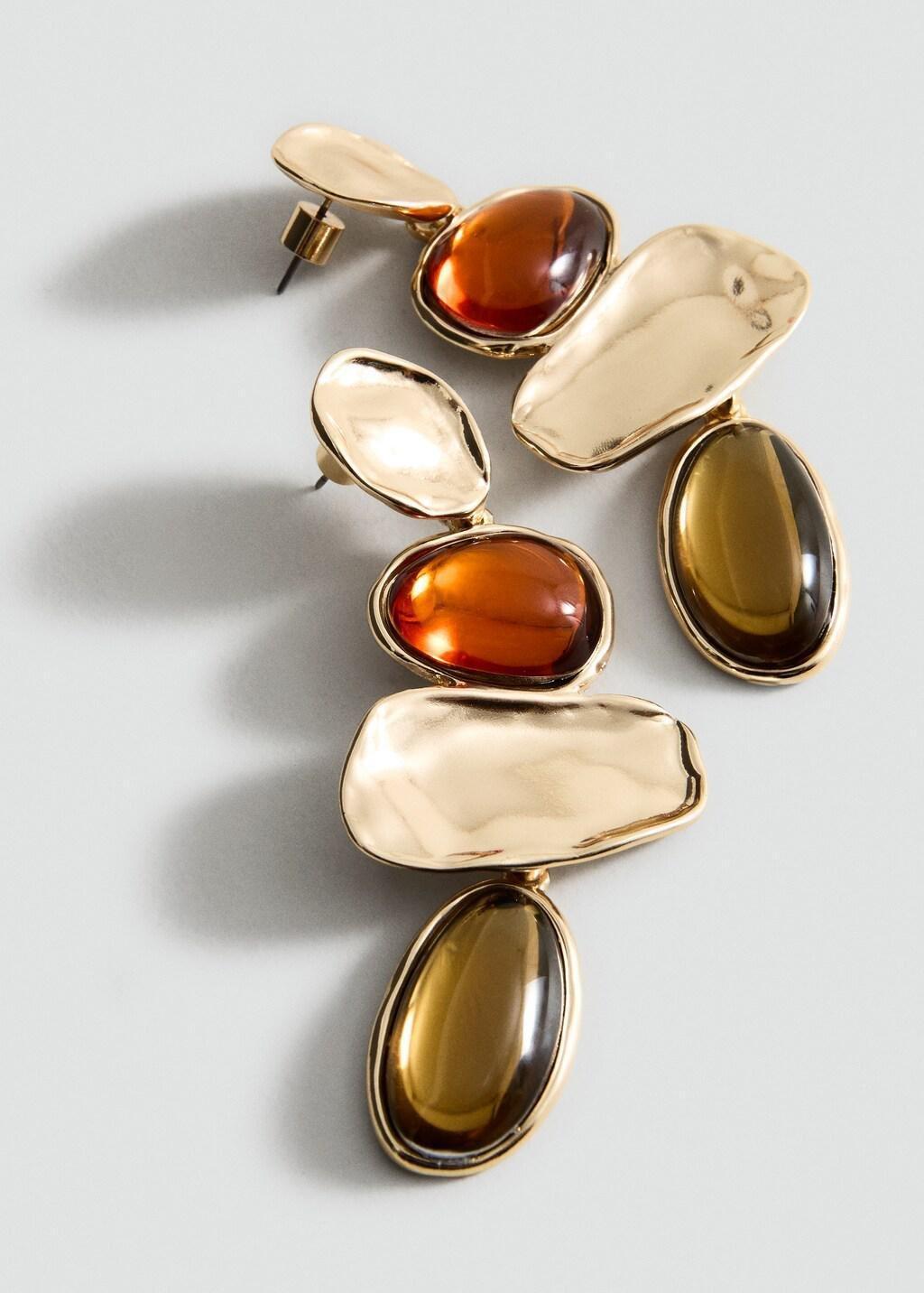 Gold Combined Long Earrings, Gold, large image number 0