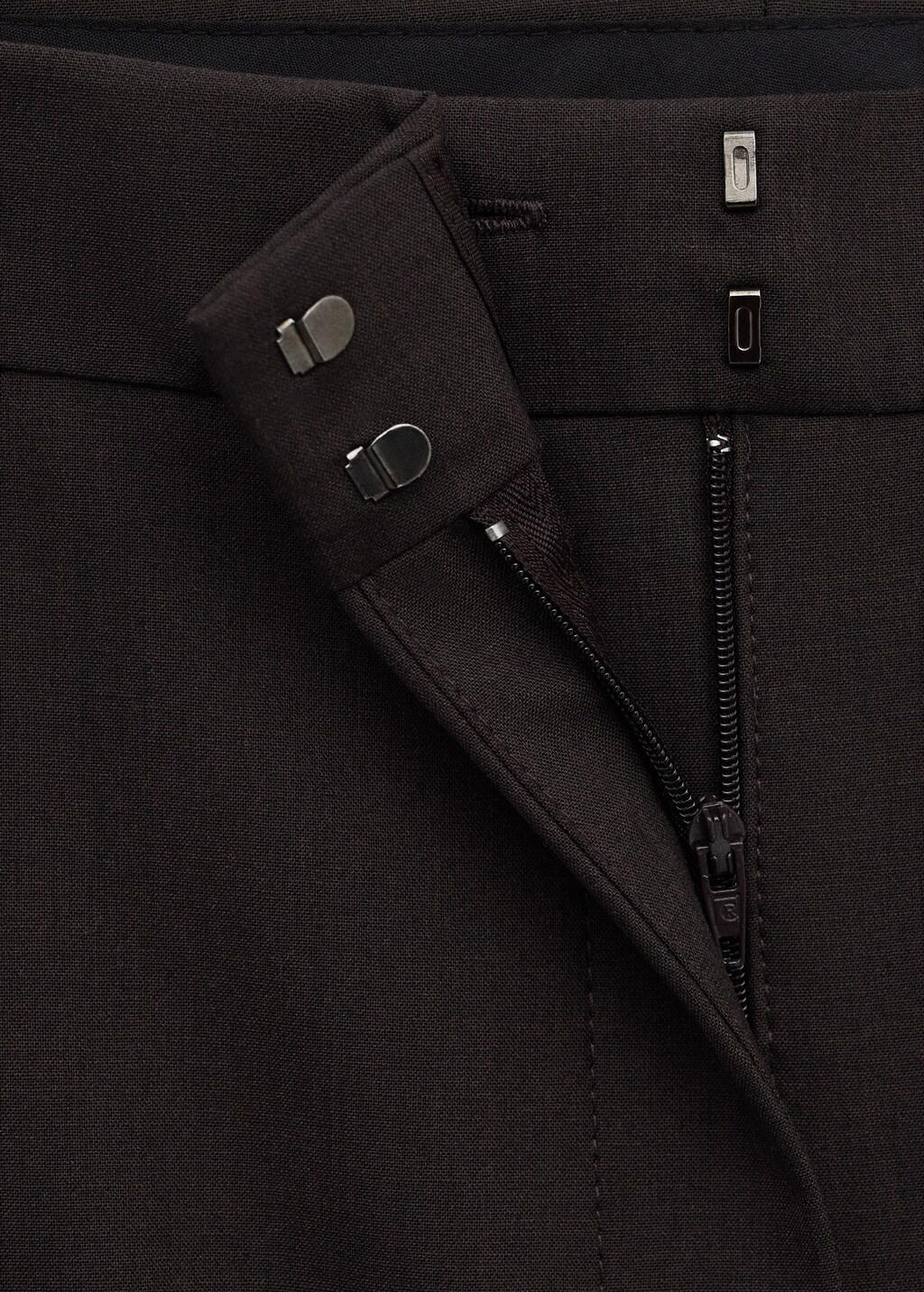 Burgundy Mid-Rise Wool Suit Trousers, Dark Purple, large image number 1