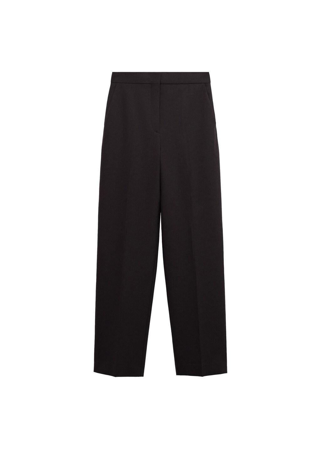 Burgundy Mid-Rise Wool Suit Trousers, Dark Purple, large image number 6