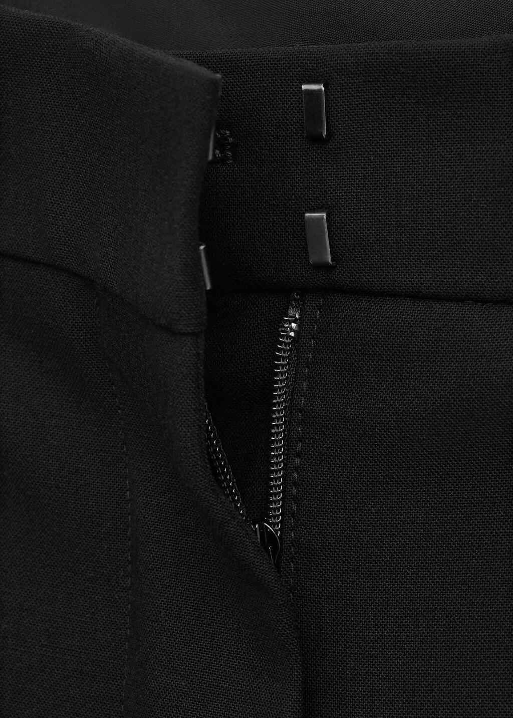 Black Mid-Rise Flare Trousers, Black, large image number 1