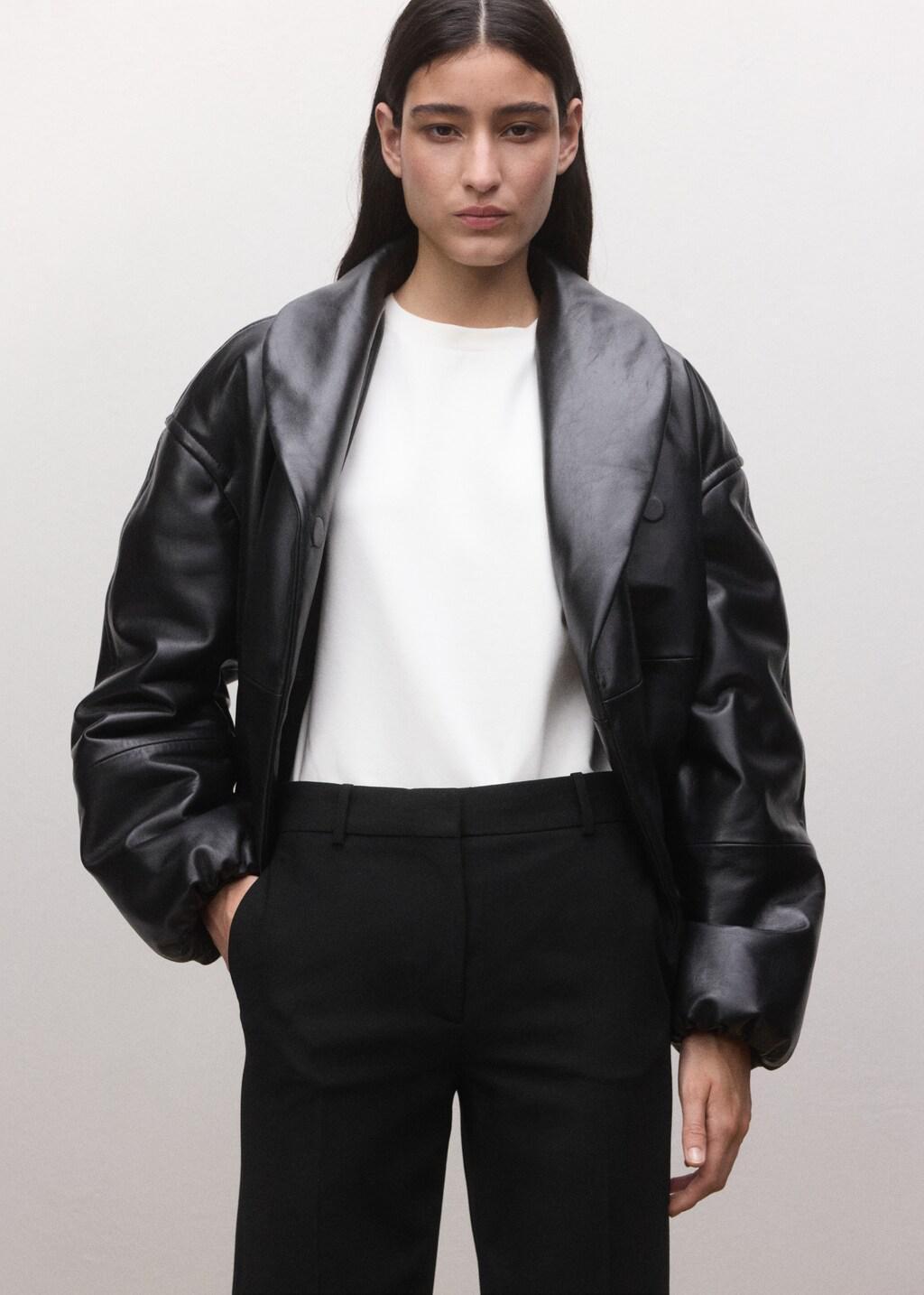 Black Mid-Rise Flare Trousers, Black, large image number 4