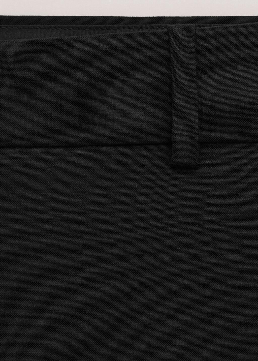 Black Mid-Rise Flare Trousers, Black, large image number 5