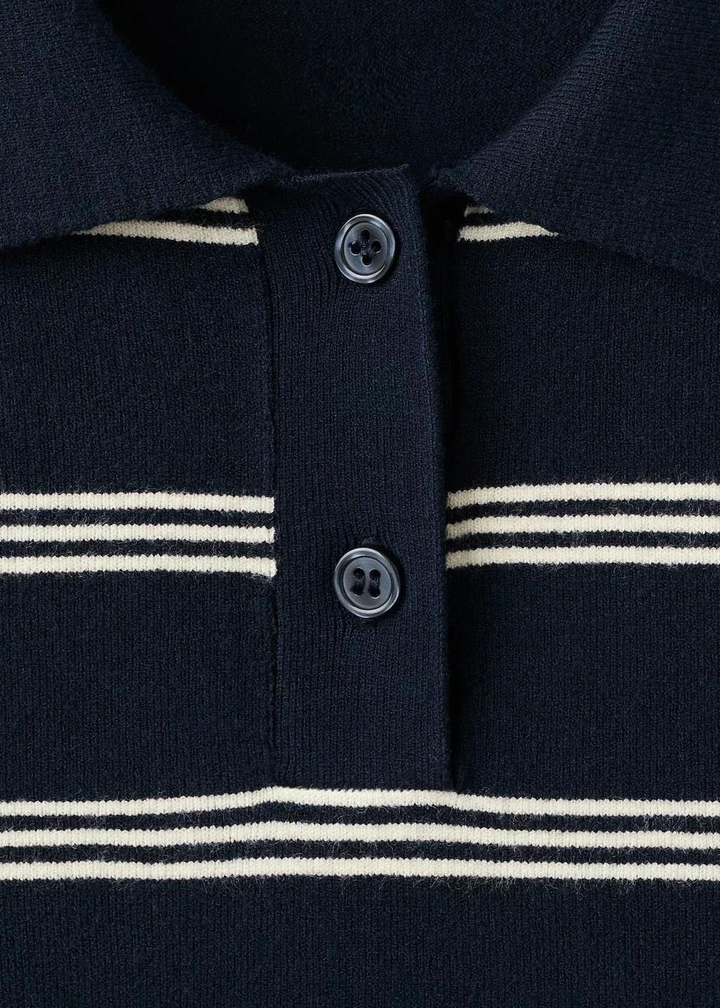 Navy Knitted Polo-Neck Sweater, 0201_56, large image number 1