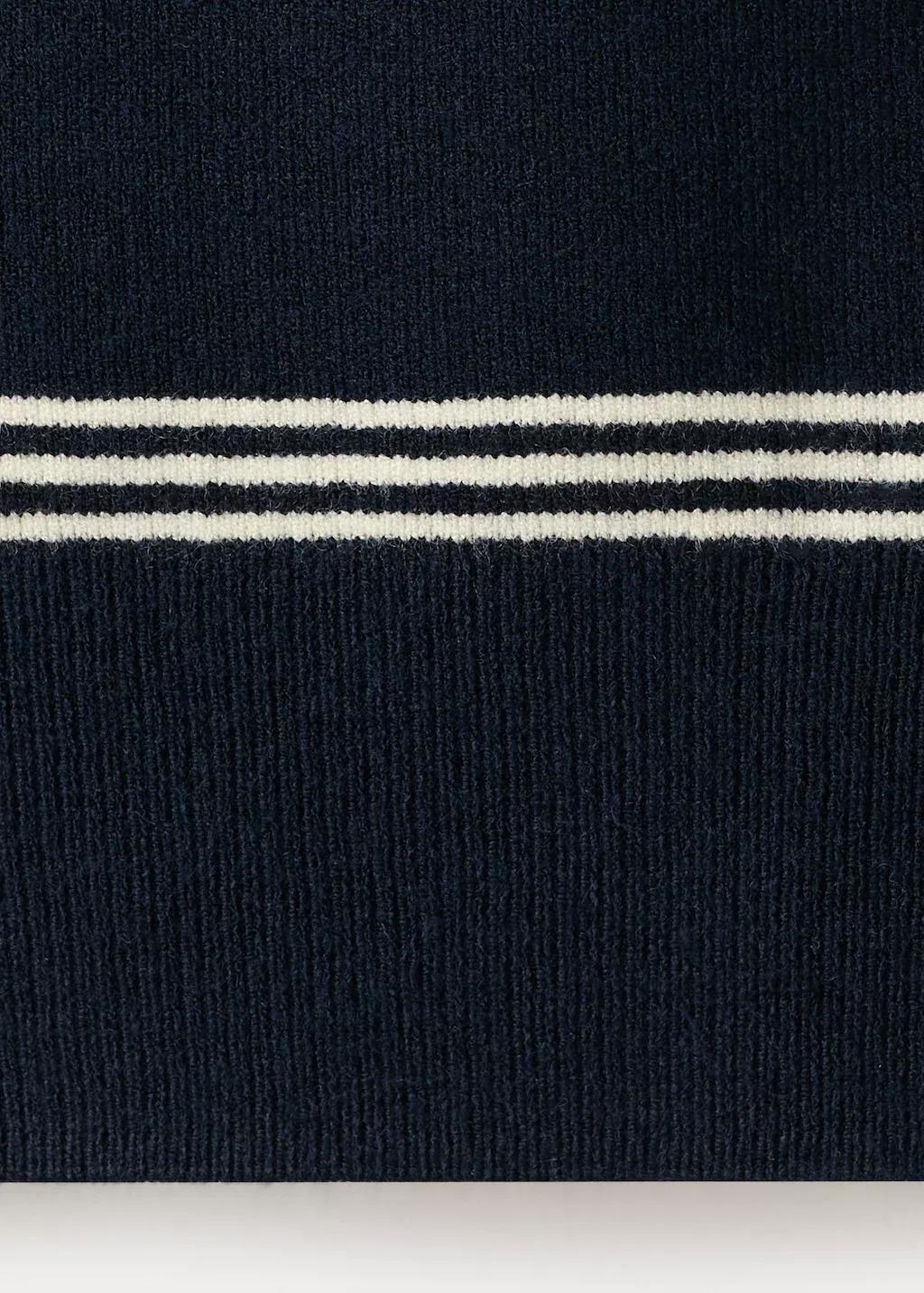 Navy Knitted Polo-Neck Sweater, 0201_56, large image number 5