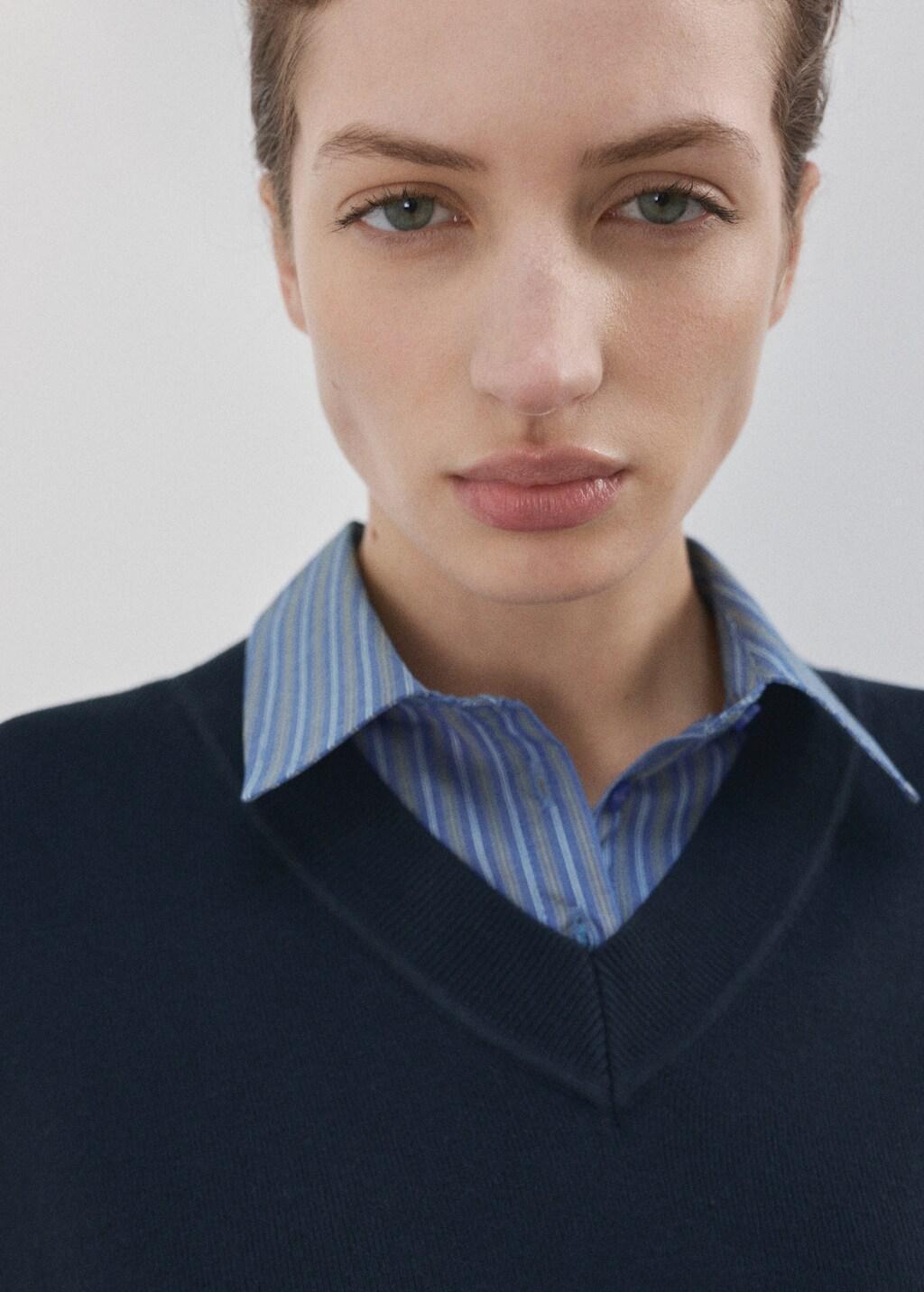 Navy Combined Shirt Sweater, Navy, large image number 4