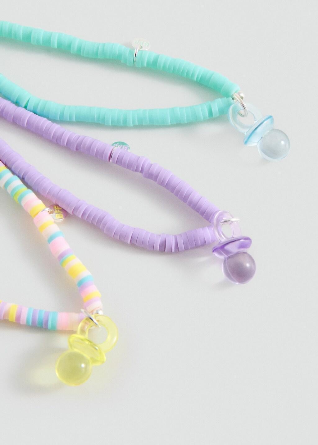 Purple Lt Pastel 3-Pack Of Necklaces, Kids Girl, Light-Pastel Purple, medium