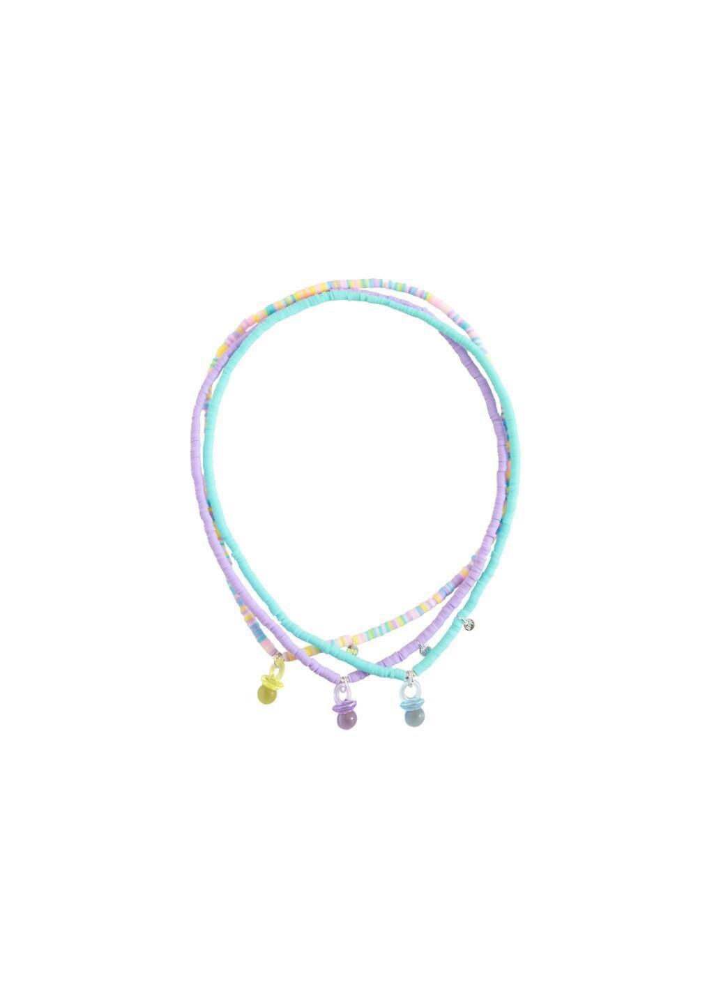 Purple Lt Pastel 3-Pack Of Necklaces, Kids Girl, Light-Pastel Purple, medium