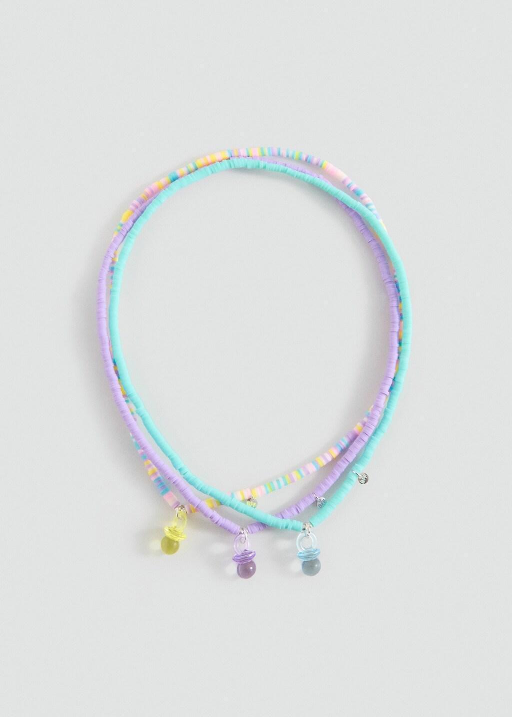 Purple Lt Pastel 3-Pack Of Necklaces, Kids Girl, Light-Pastel Purple, medium