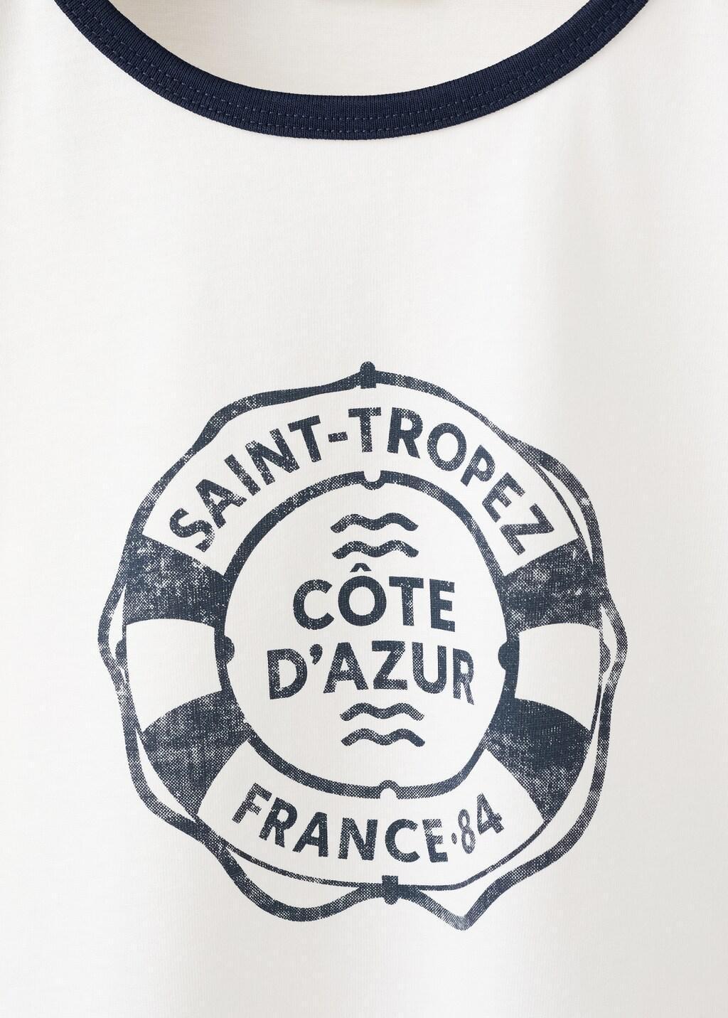 White Short-Sleeved Printed T-Shirt, Kids Girl, Natural White, medium