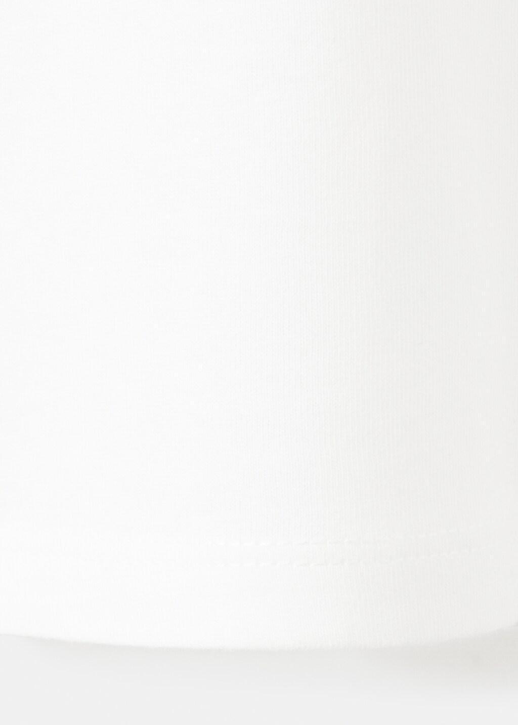 White Short-Sleeved Ruffle T-Shirt, Kids Girl, Natural White, large image number 2