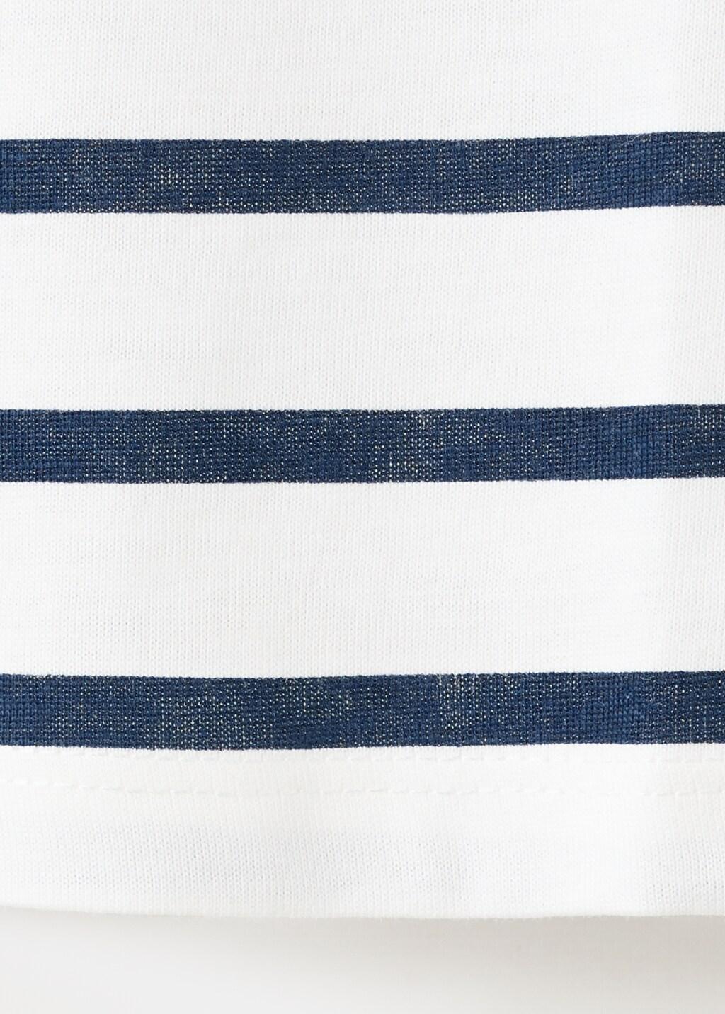 Navy Ruffled Striped T-Shirt, Kids Girl, Navy, large image number 2