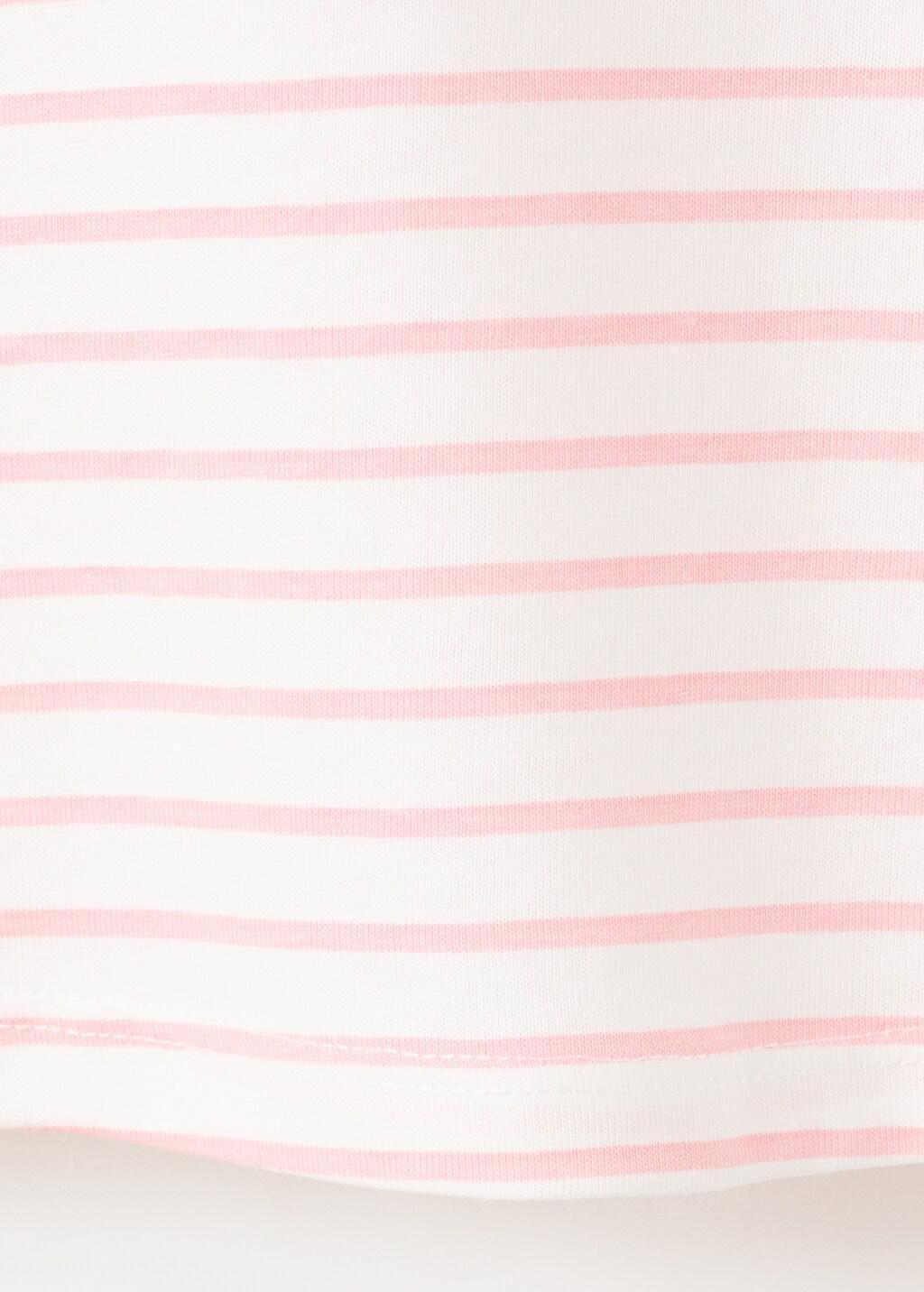 Pink Ruffled Striped T-Shirt, Kids Girl, Pink, large image number 2