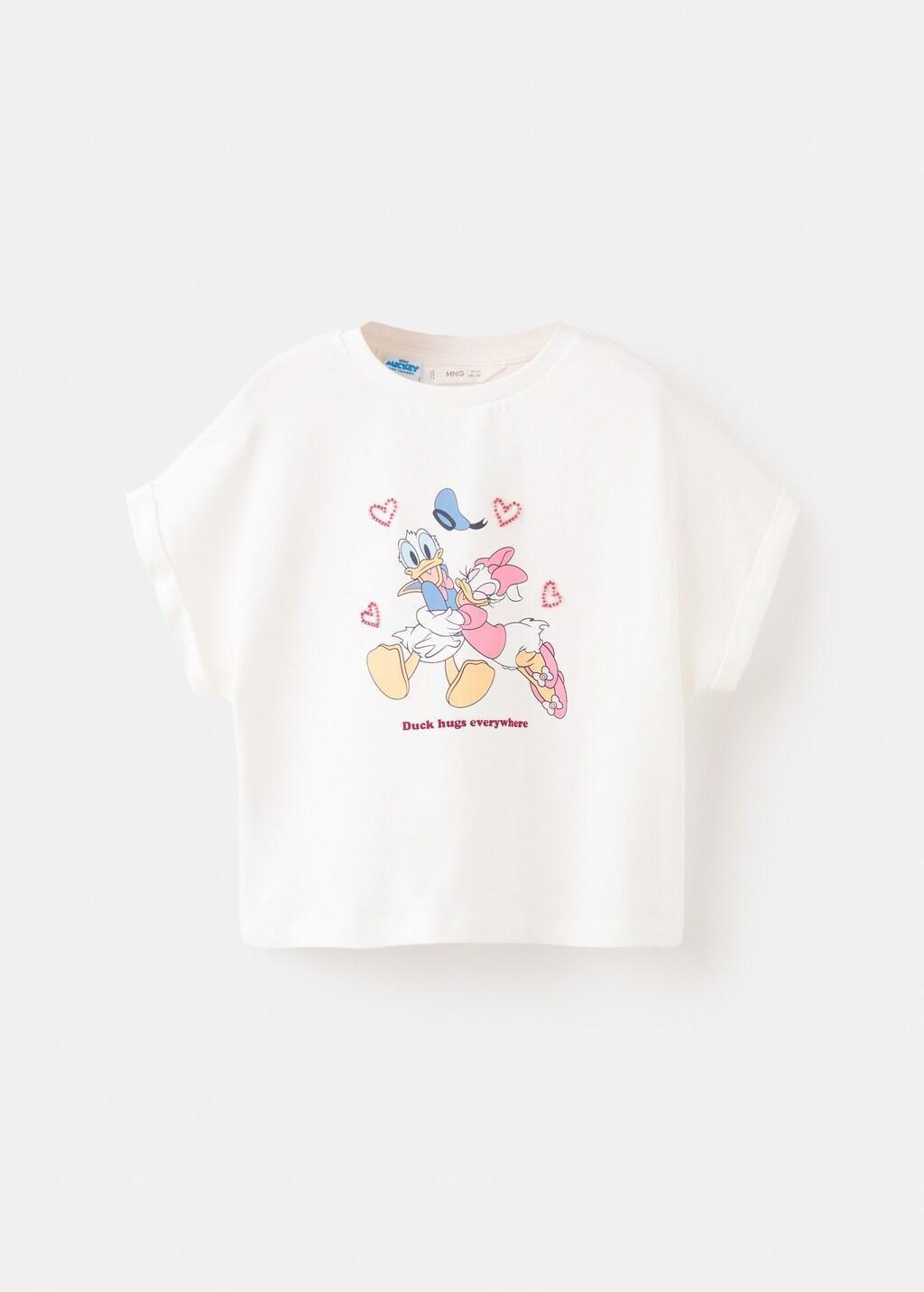 NATURAL WHITE Daisy Donald print T-shirt, Kids Girl, Natural White, large image number 4