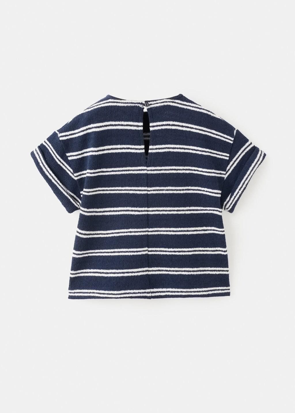 NAVY Striped jersey T-shirt, Baby Girl, Navy, large image number 2