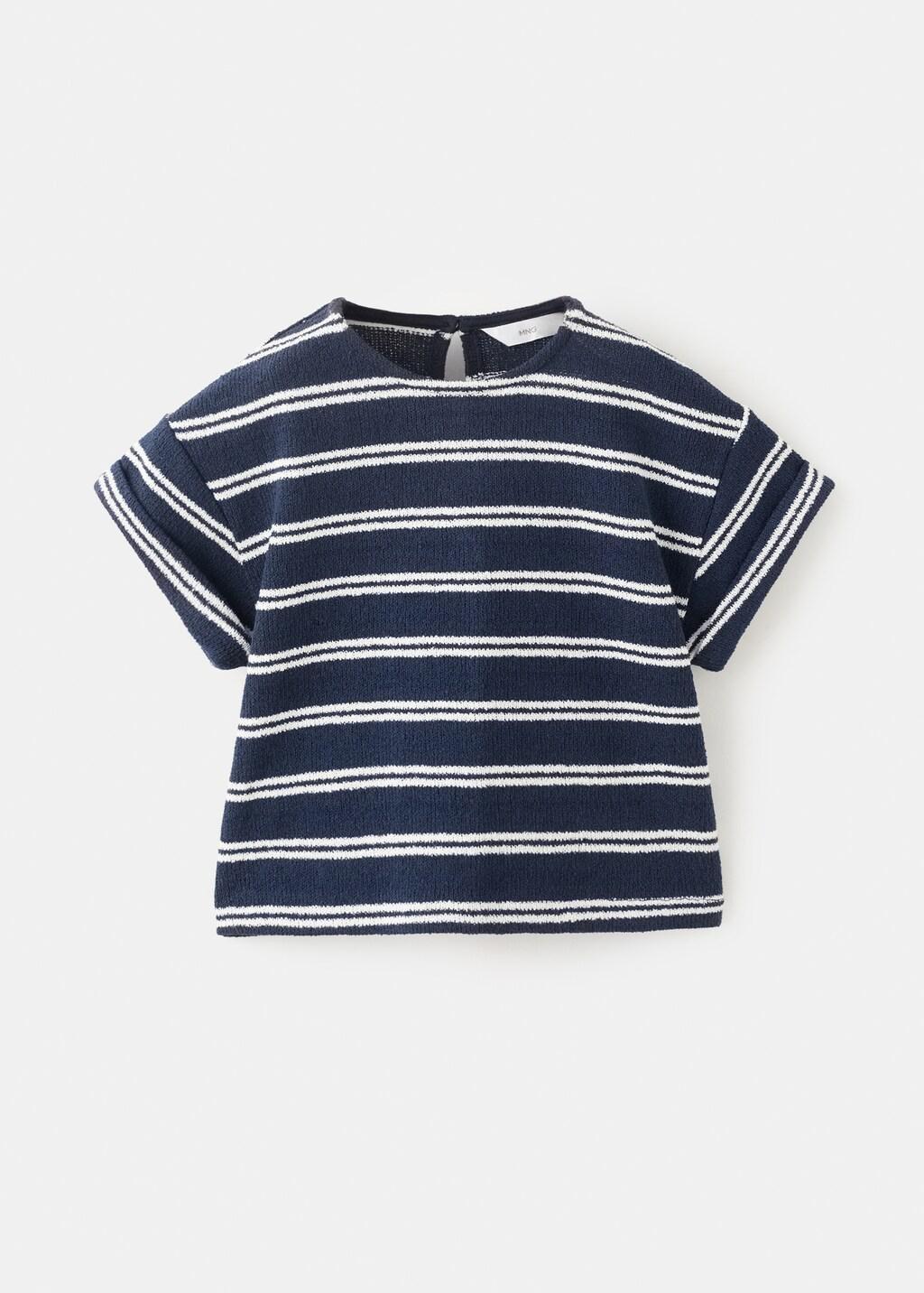 NAVY Striped jersey T-shirt, Baby Girl, Navy, large image number 5