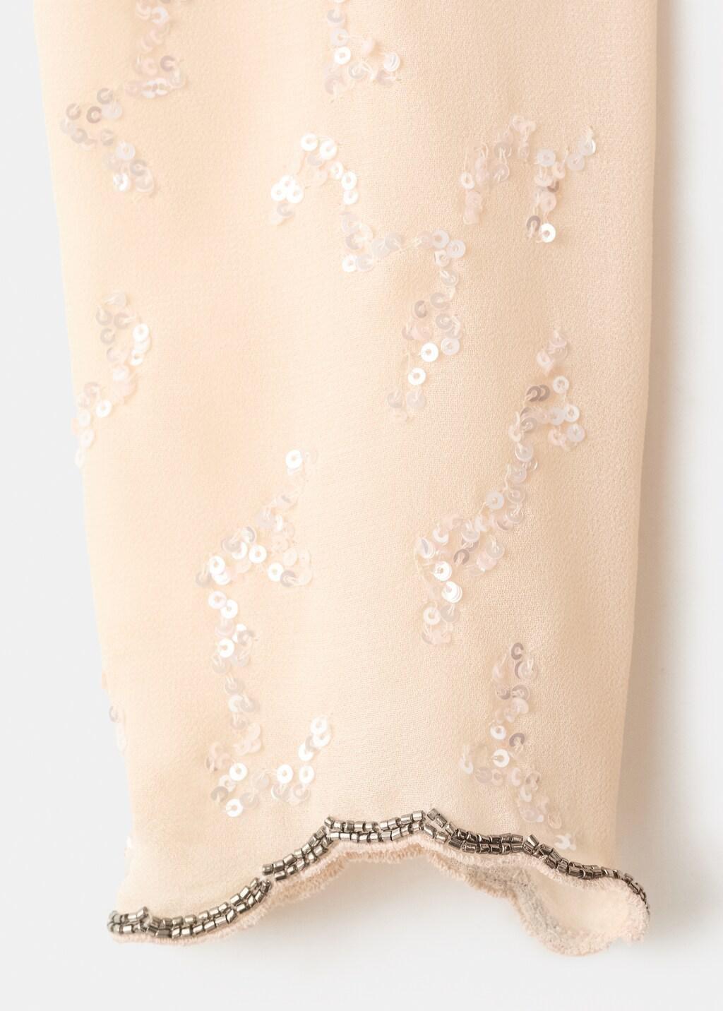 LIGHT BEIGE Sequin dress with open back, Light Beige, large image number 5