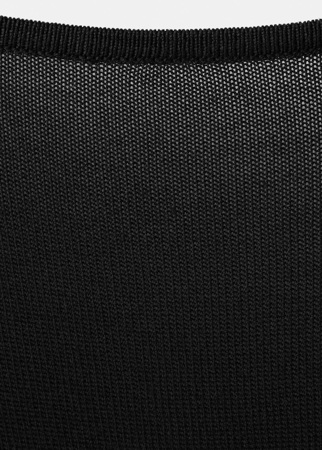 Black Draped Back Knitted Jumper, Black, large image number 1