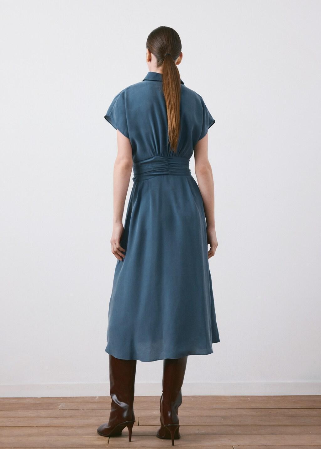 Blue Belt Shirt Dress, Medium Blue, large image number 2