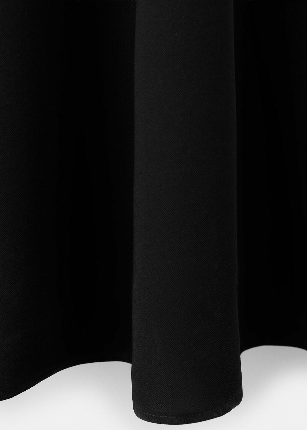 Black Turtleneck Midi-Dress, Black, large image number 5