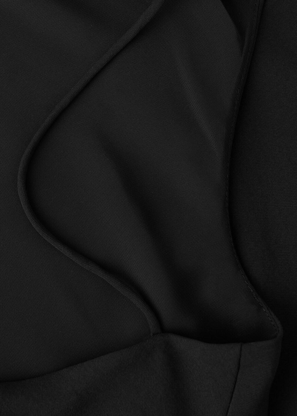 Black Midi-Dress With Open Back, Black, medium