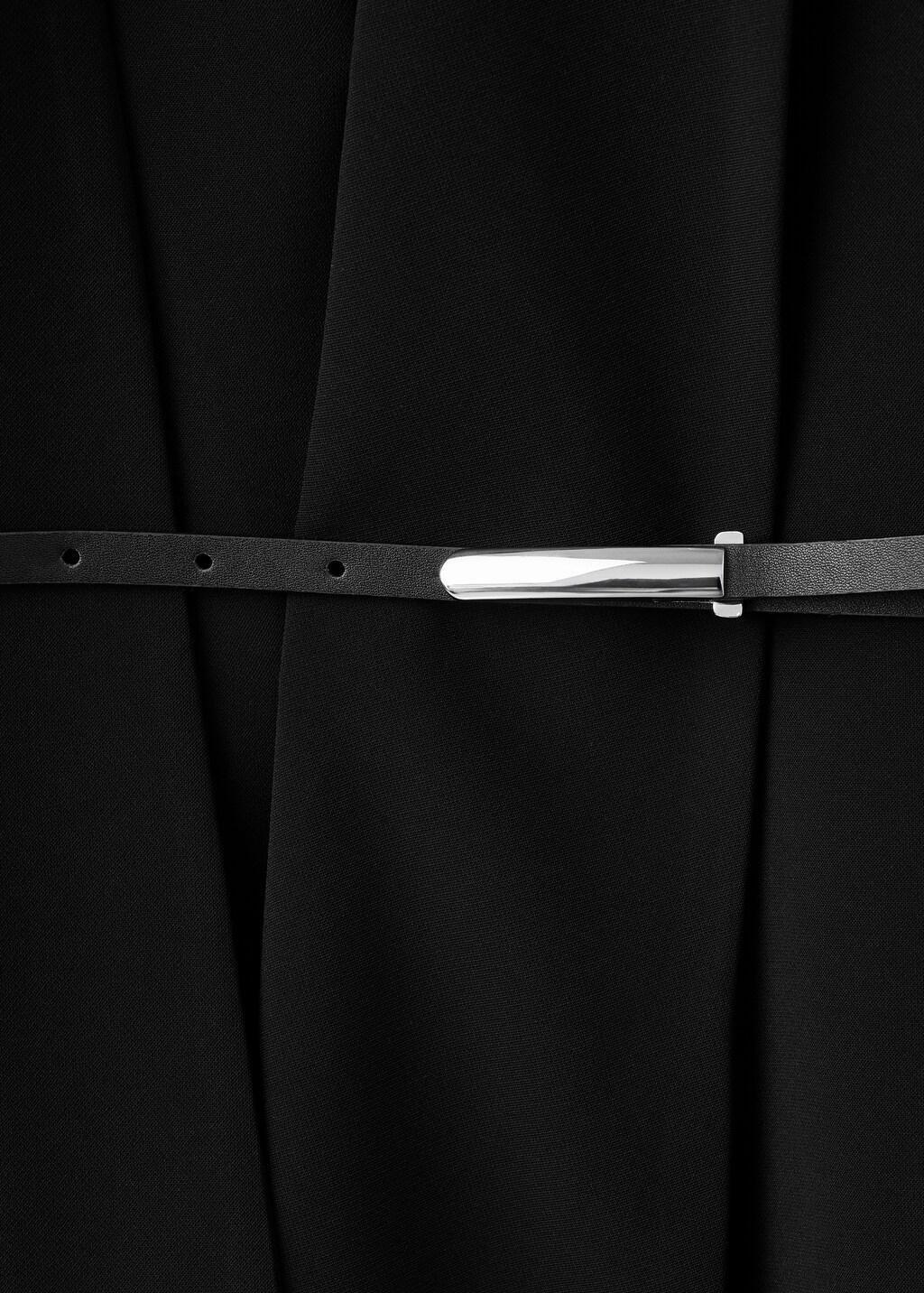 Black Scarf Belt Dress, 0201_99, large image number 1