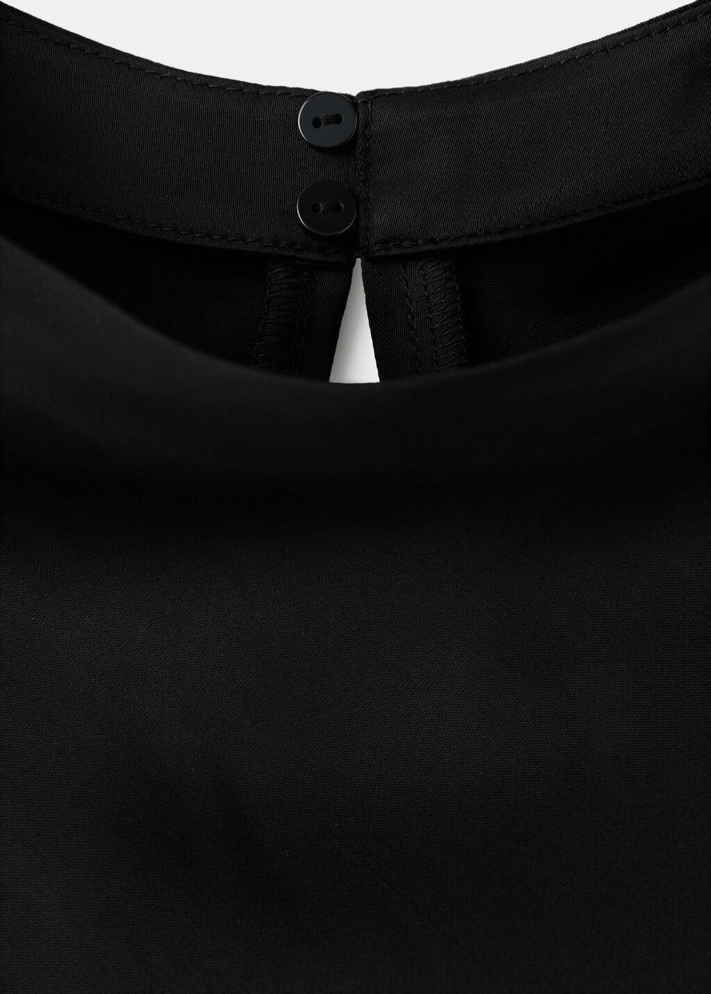Black Satin Dress With Lace Details, 0201_99, large image number 1