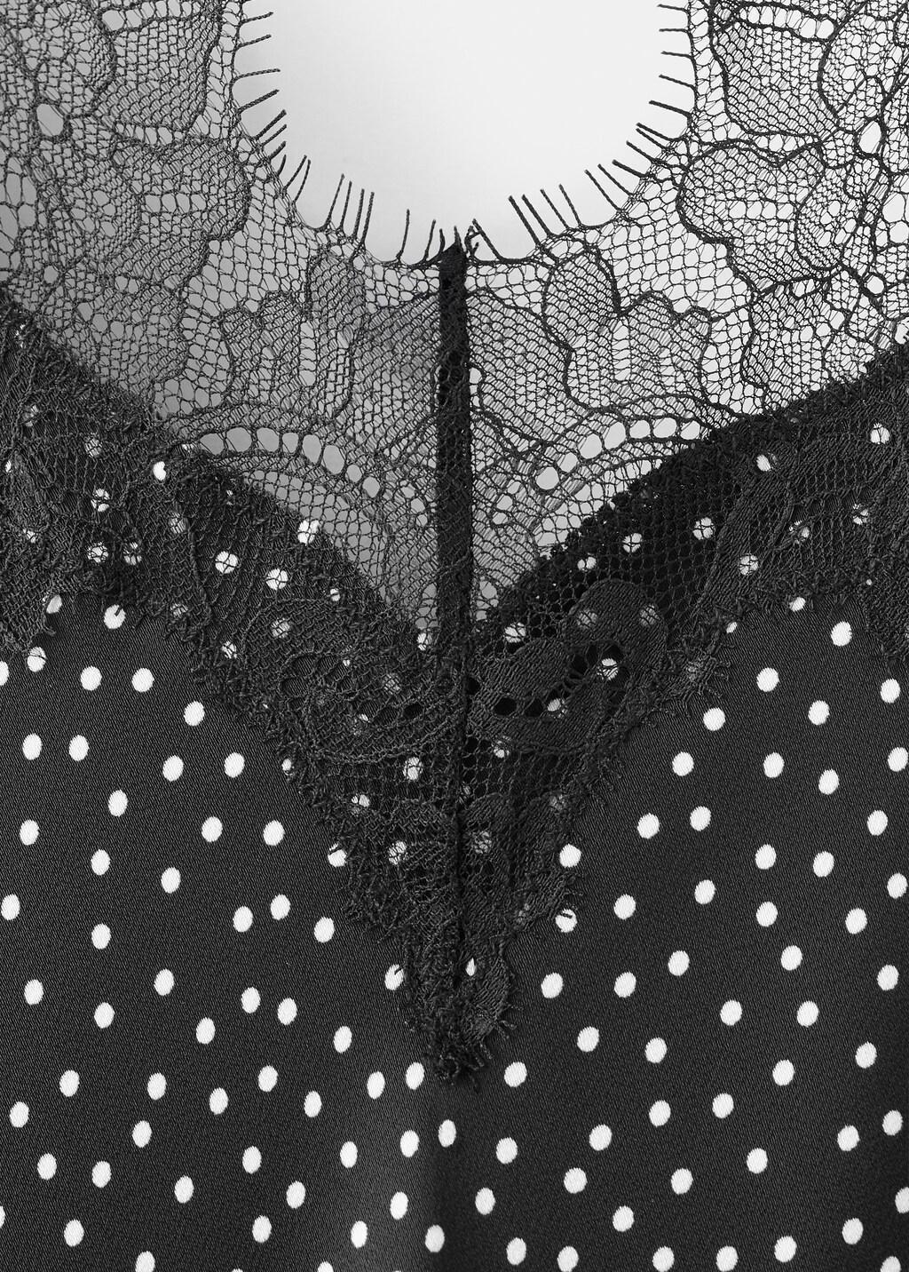 Black Polka Dot Lace Dress, 0201_99, medium