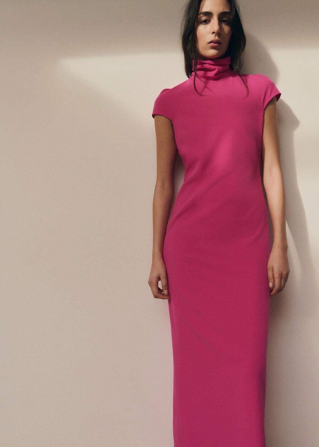 Pink Long Dress With Open Back, 0201_88, large image number 3