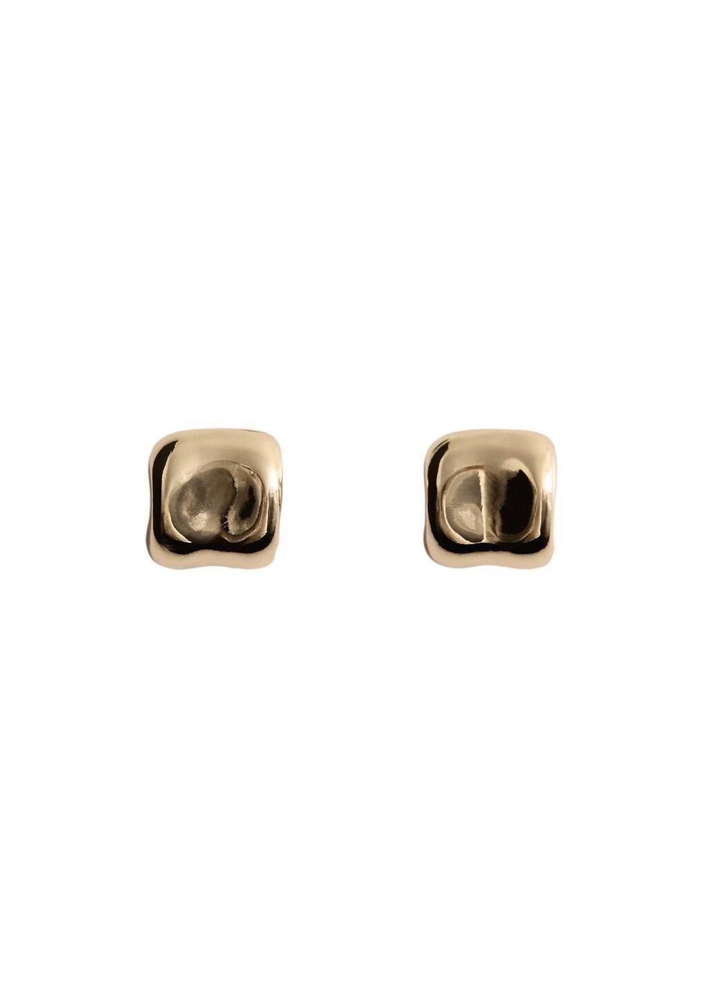 Gold Relief Earrings, Gold, large image number 1