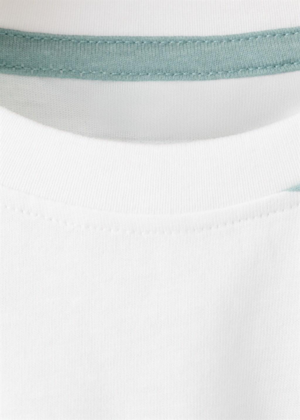 Turquoise Monochrome Striped T-Shirt, Baby Boy, 0201_45, large image number 0