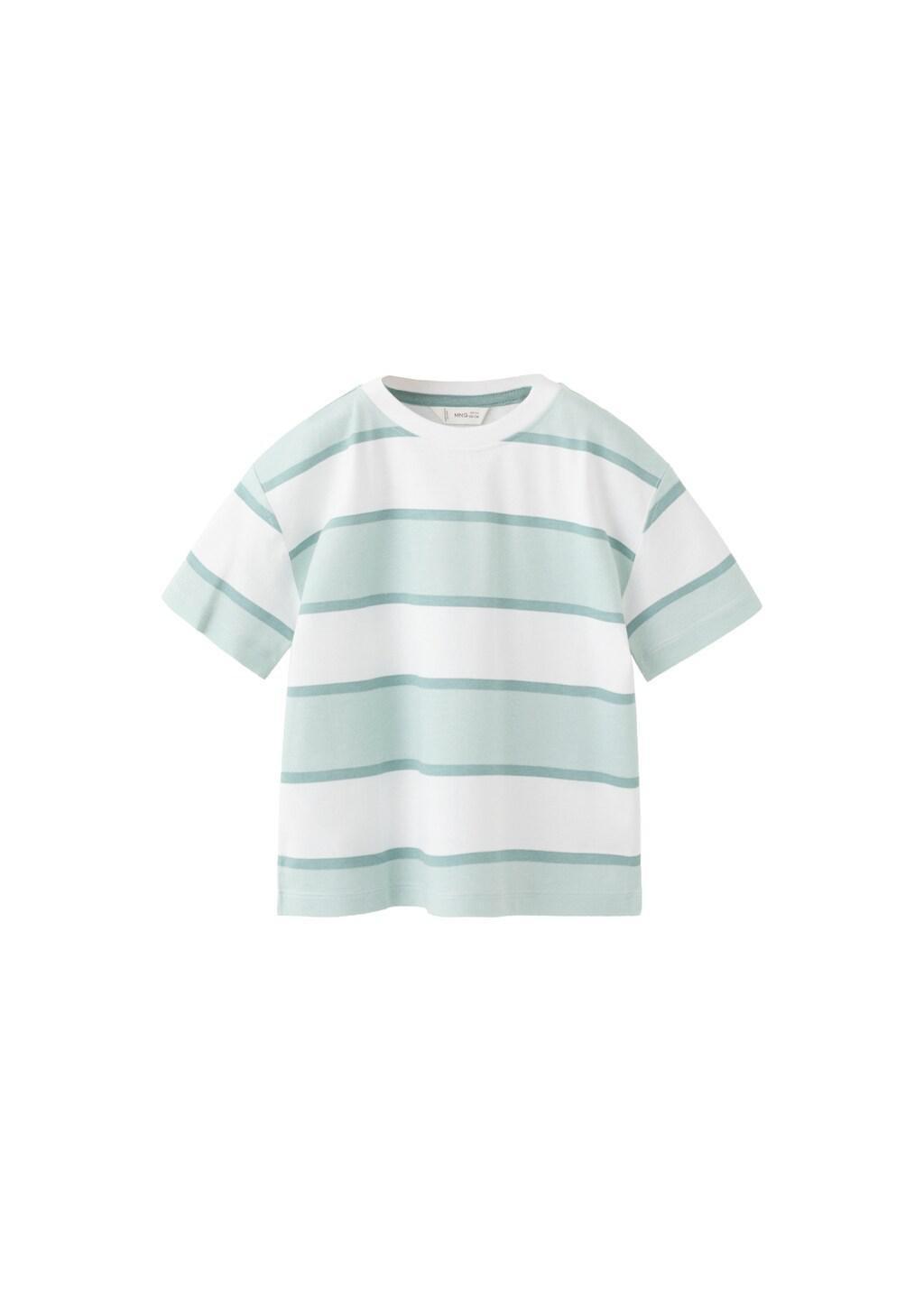 Turquoise Monochrome Striped T-Shirt, Baby Boy, 0201_45, large image number 4