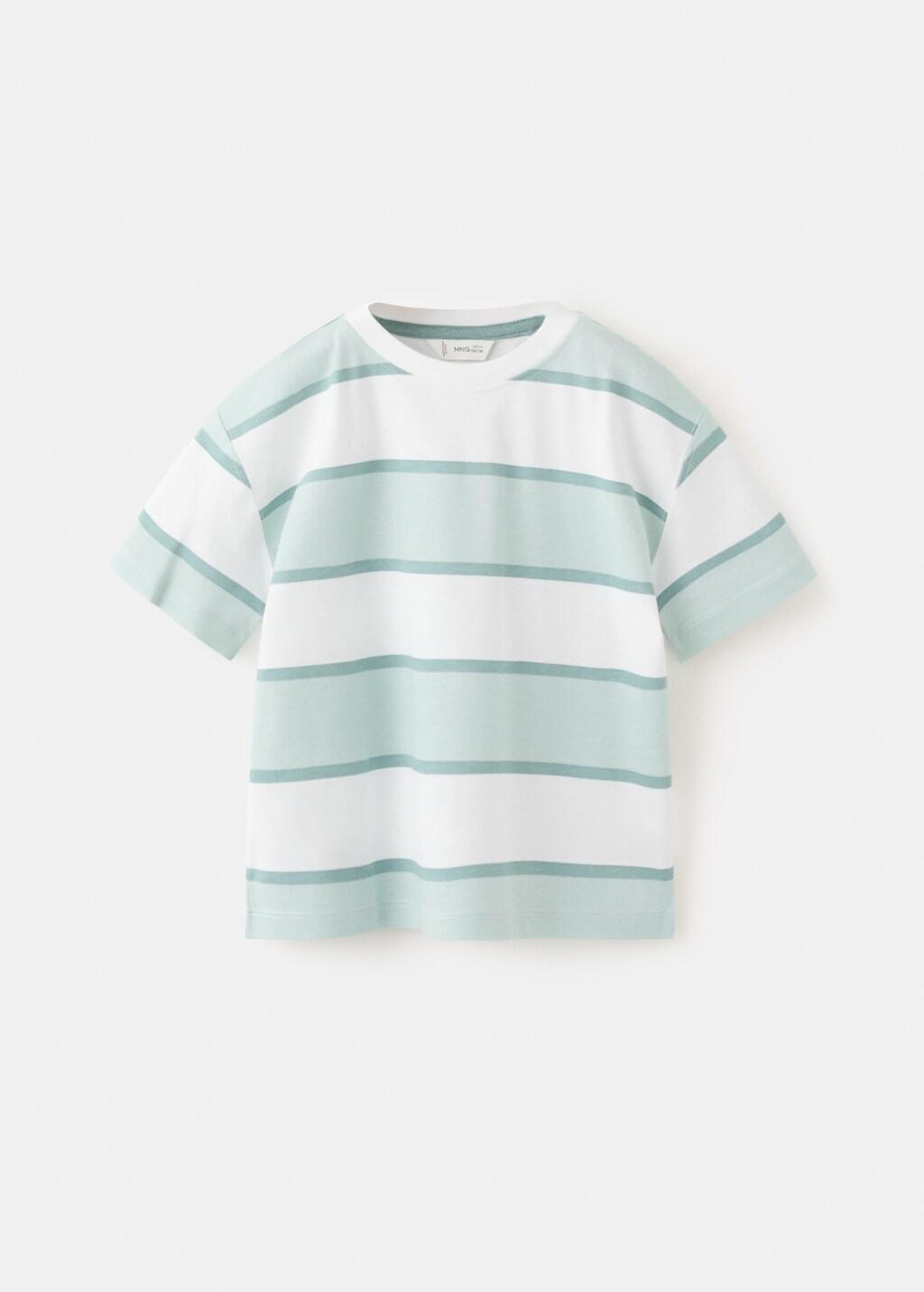 Turquoise Monochrome Striped T-Shirt, Baby Boy, 0201_45, large image number 5