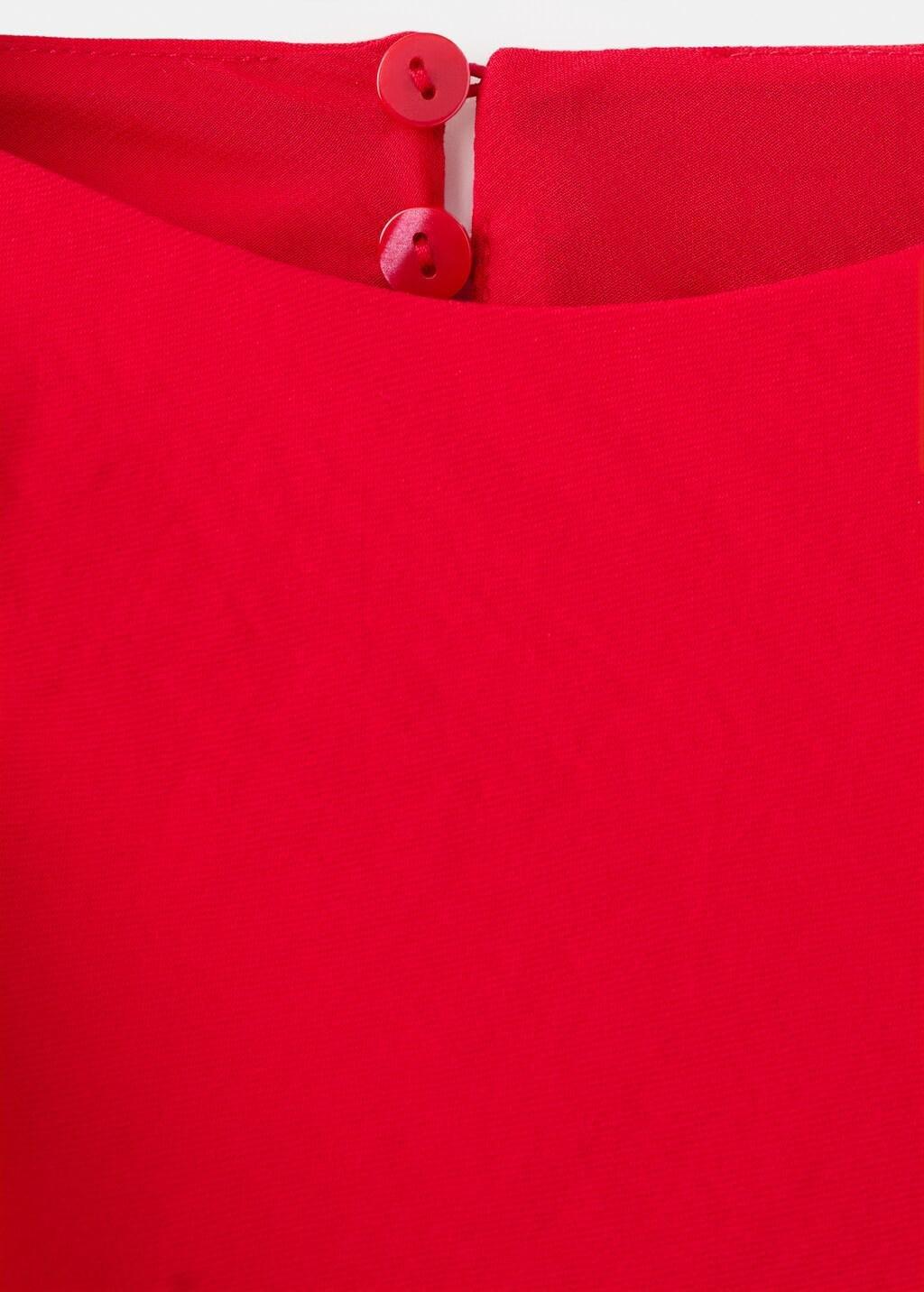 Red Asymmetric Sleeve Midi Dress, 0201_70, large image number 1